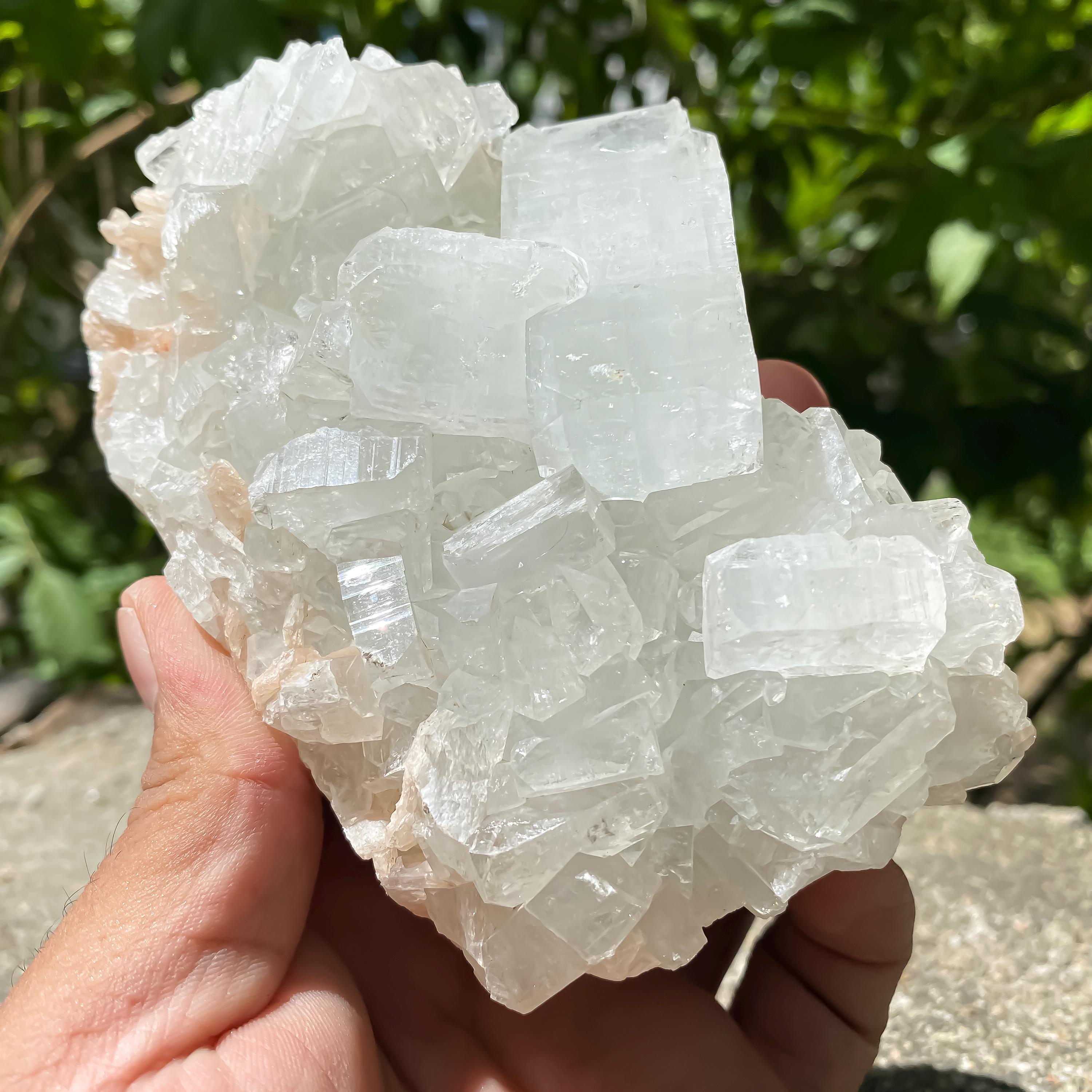 Natural White Apophyllite Cluster 593gm Druzy Crystal Reiki Healing Stone Rough