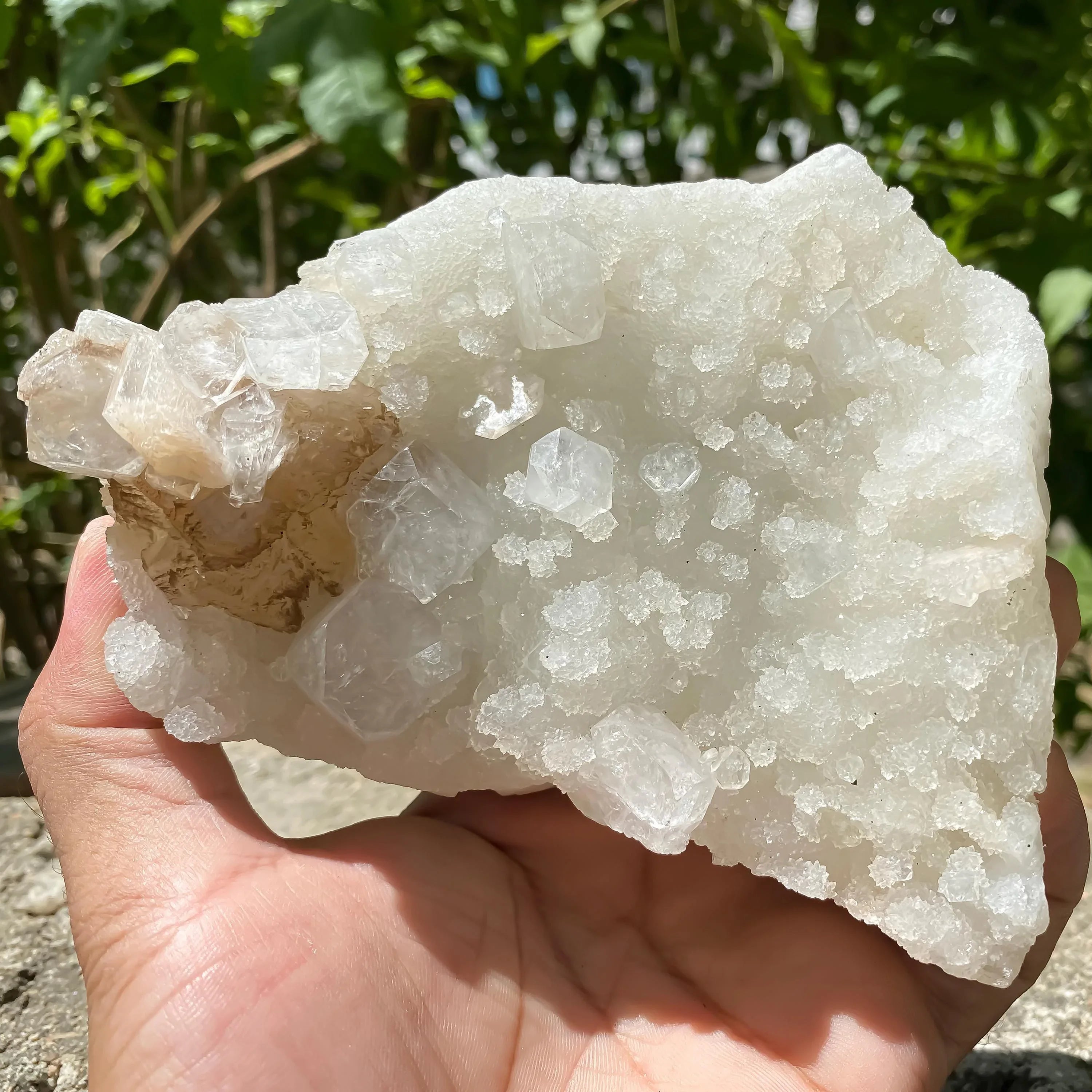 White Apophyllite Crystal Cluster Apophyllite Chalcedony 544gm Meditation & Healing Mineral Rough - Himalya Quartz