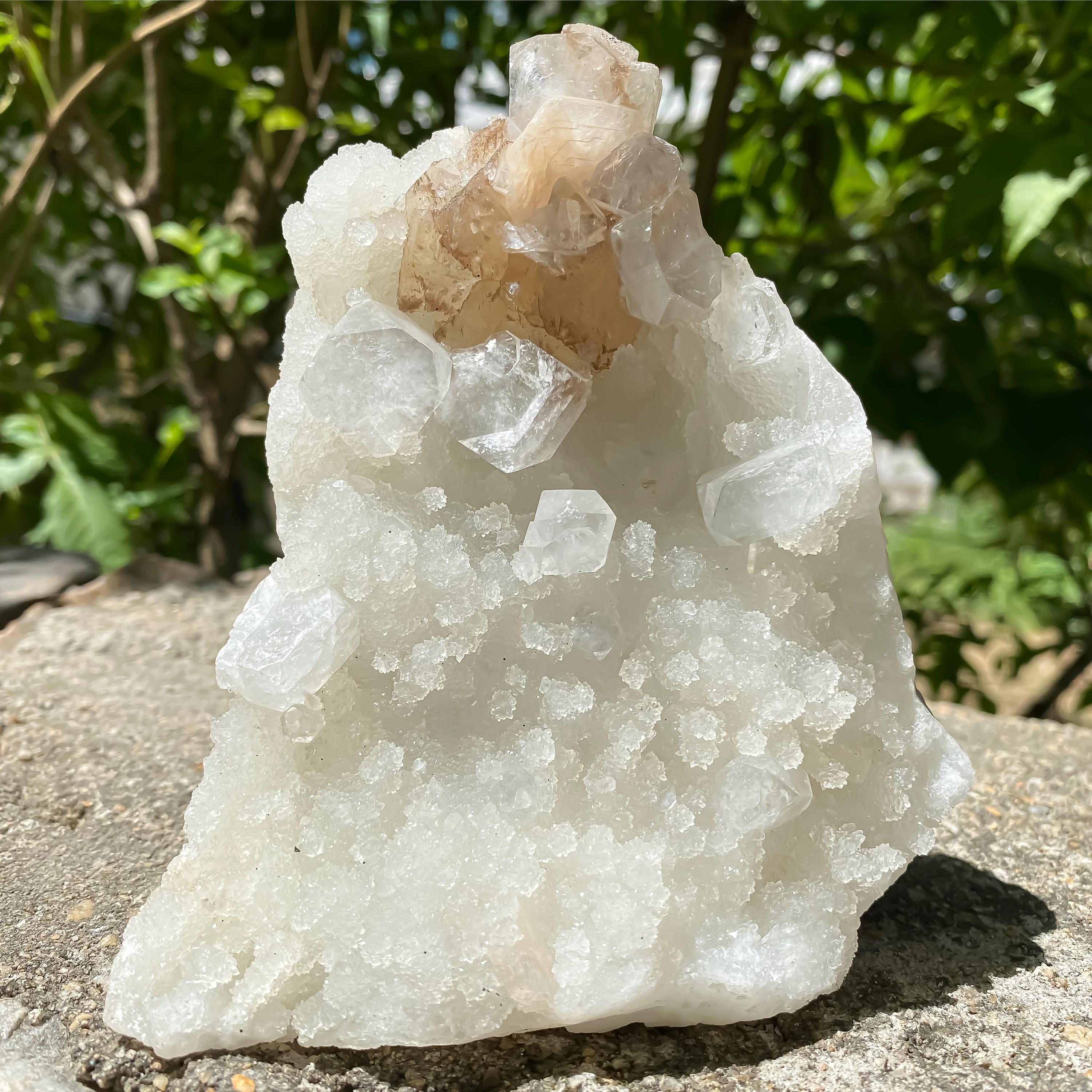 White Apophyllite Crystal Cluster Apophyllite Chalcedony 544gm Meditation & Healing Mineral Rough