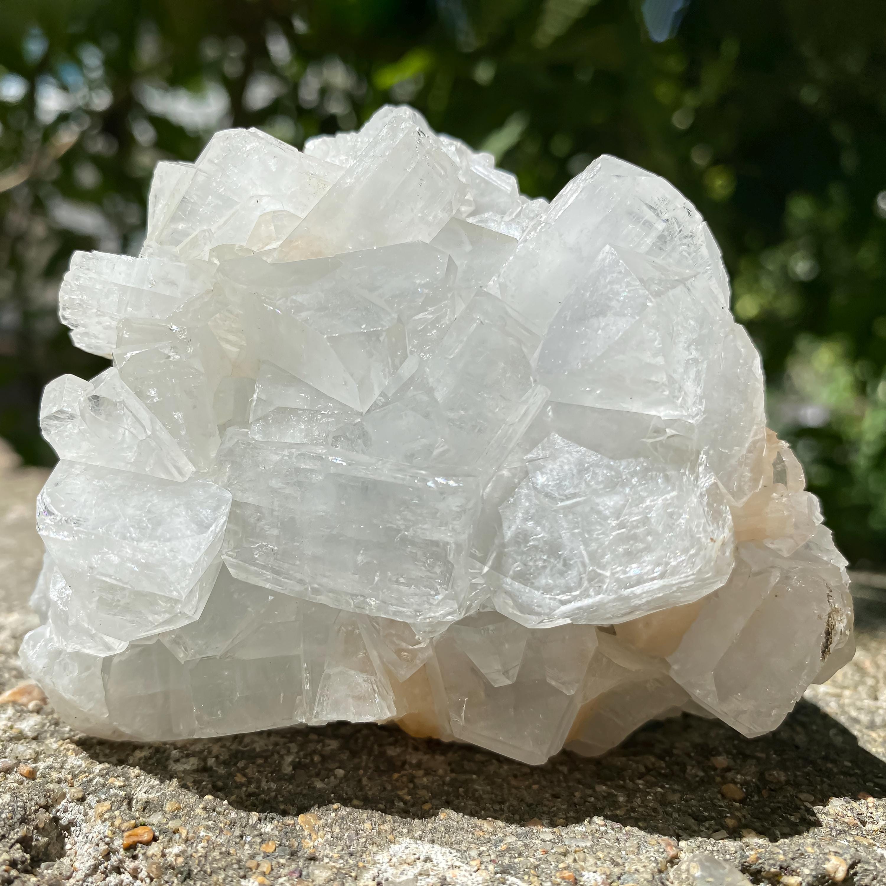 Natural White Apophyllite Crystal Raw Cluster Meditation & Healing Stone Decor Rough 296gm