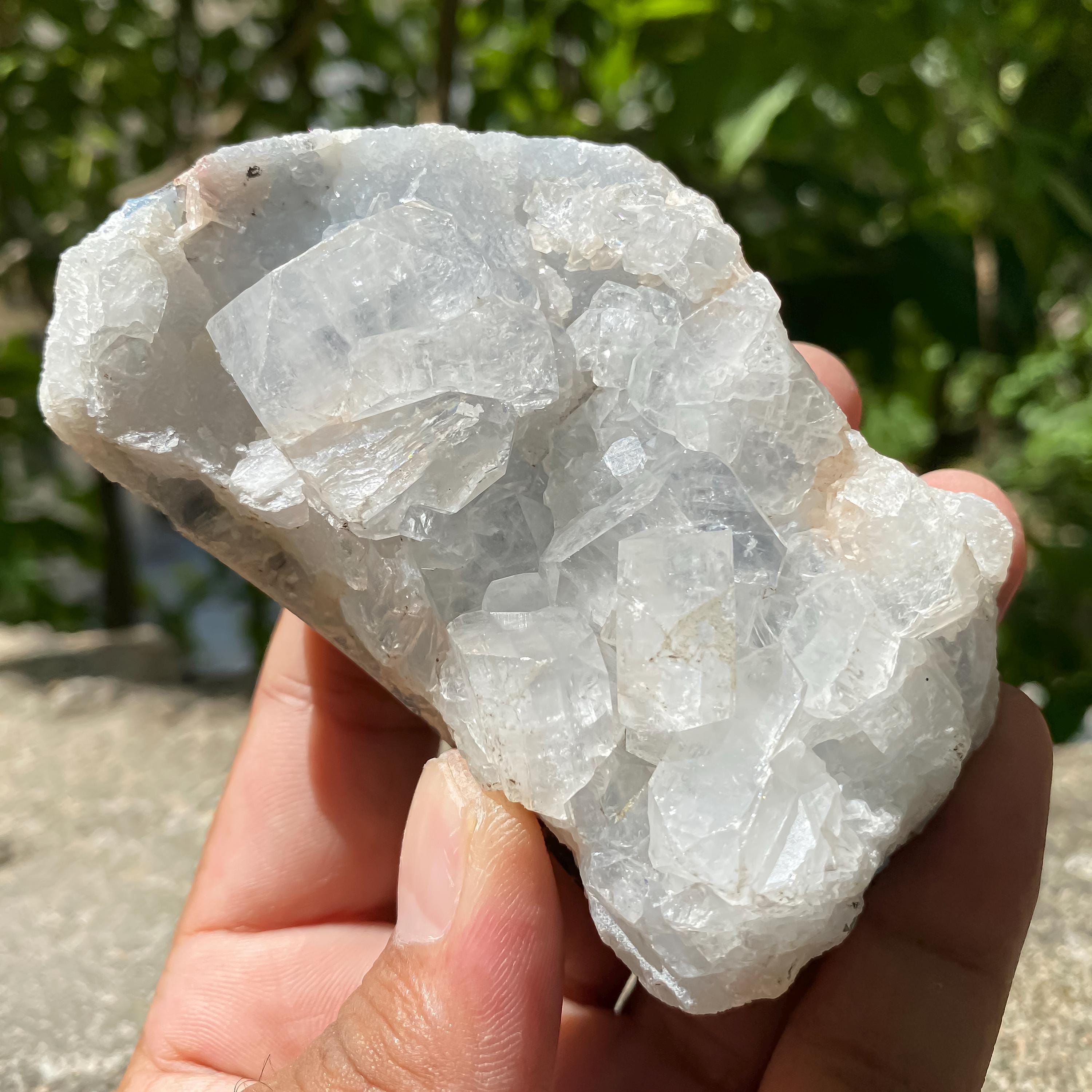 White Apophyllite Crystal Cluster 265gm Natural Rough Druzy Mineral Specimen