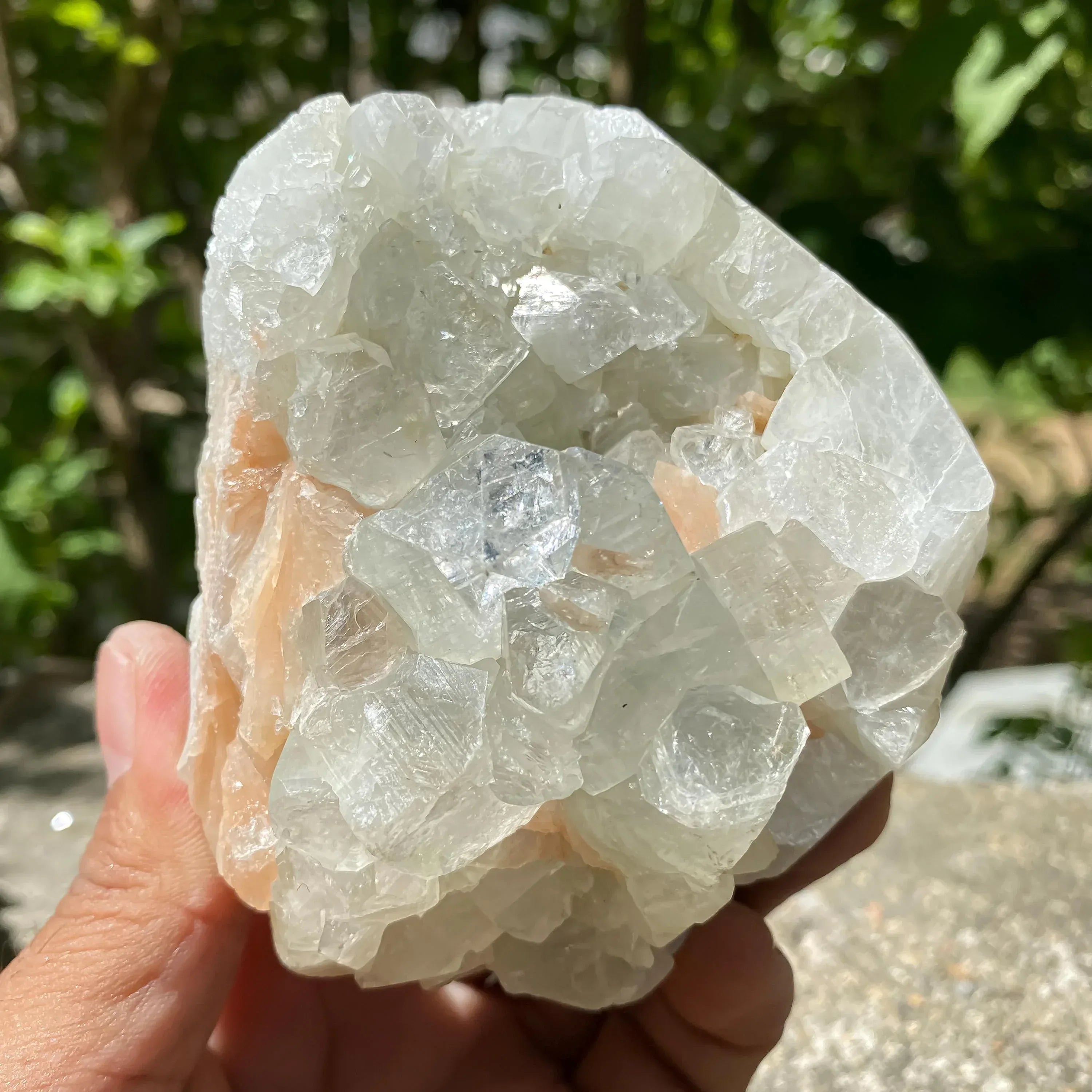 Raw White Apophyllite Cluster: 500gm Rare Crystal Specimen, Home Decor Zeolite