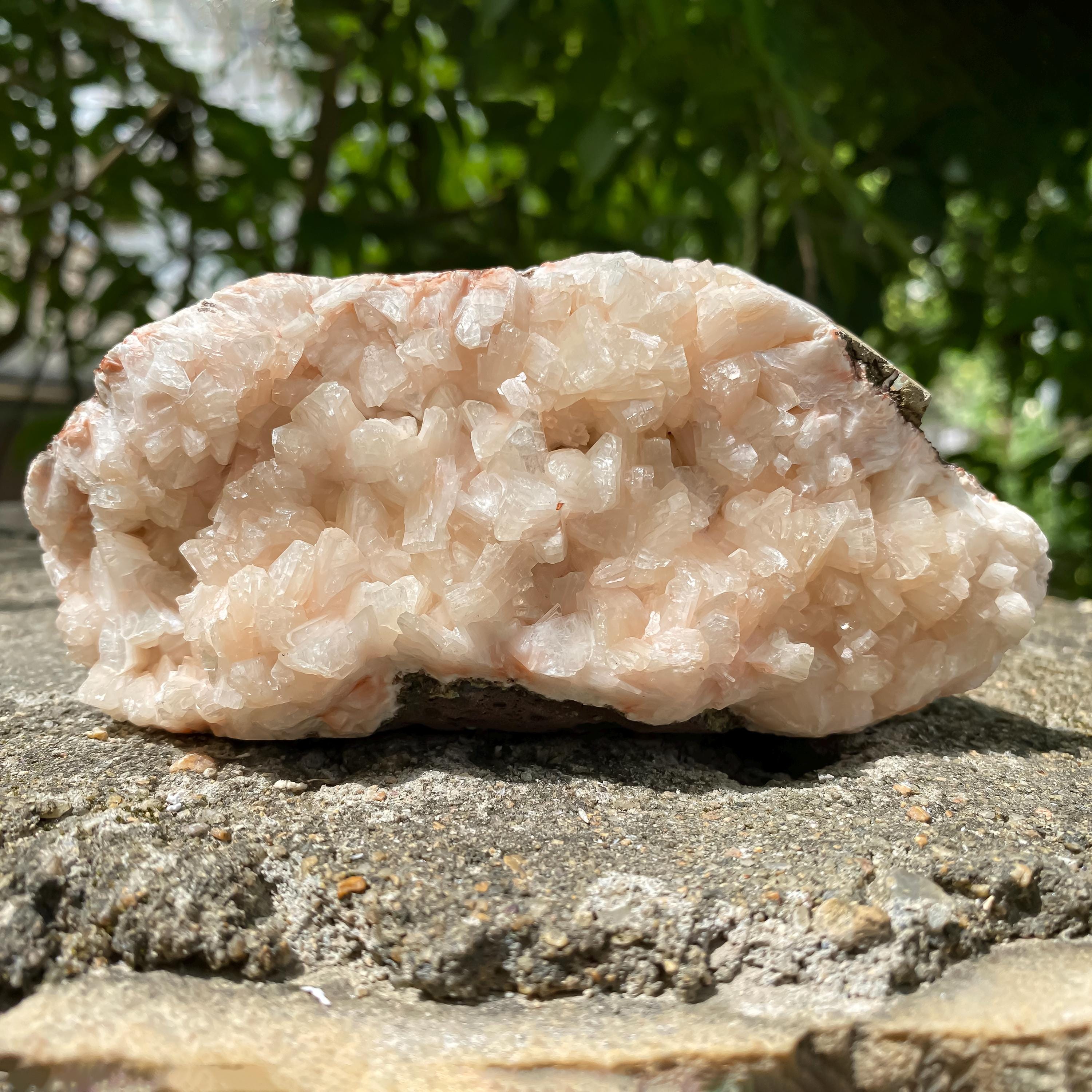 Raw Peach Stilbite Apophyllite Cluster: Healing Crystal Rough Minerals 450gm