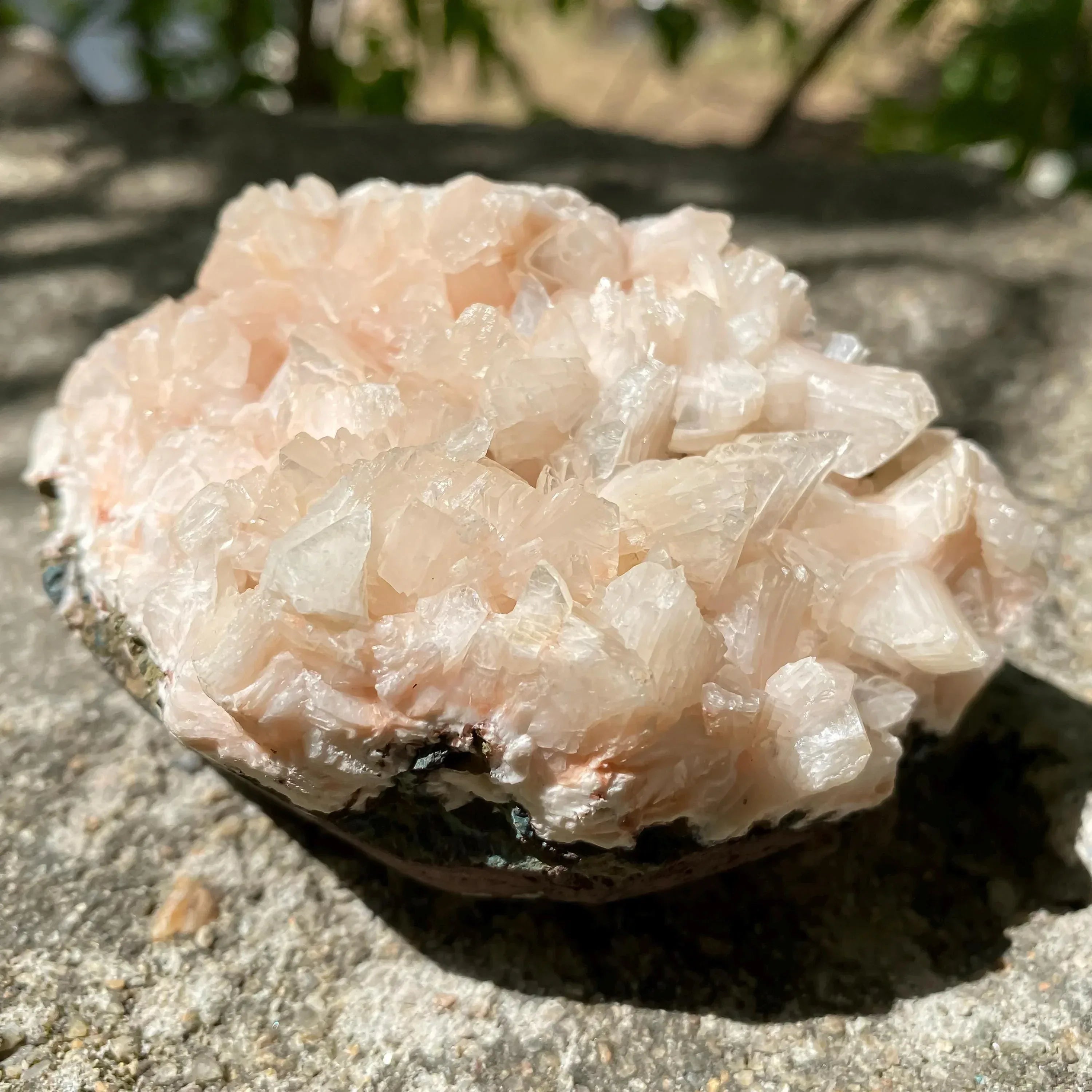 Peach Apophyllite Stilbite Reiki Healing Crystal, 310gm Zeolite