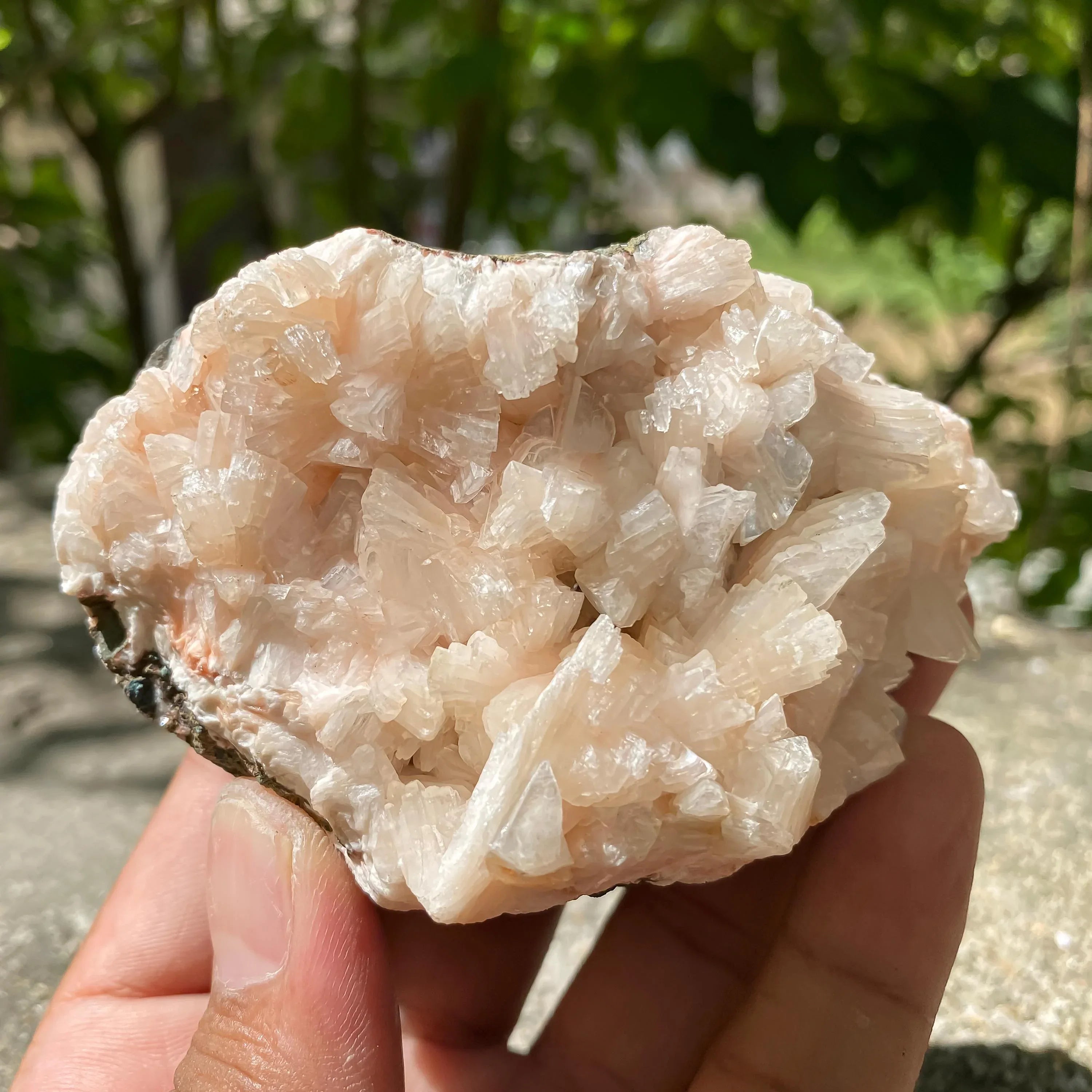Peach Apophyllite Stilbite Reiki Healing Crystal, 310gm - Himalya Quartz