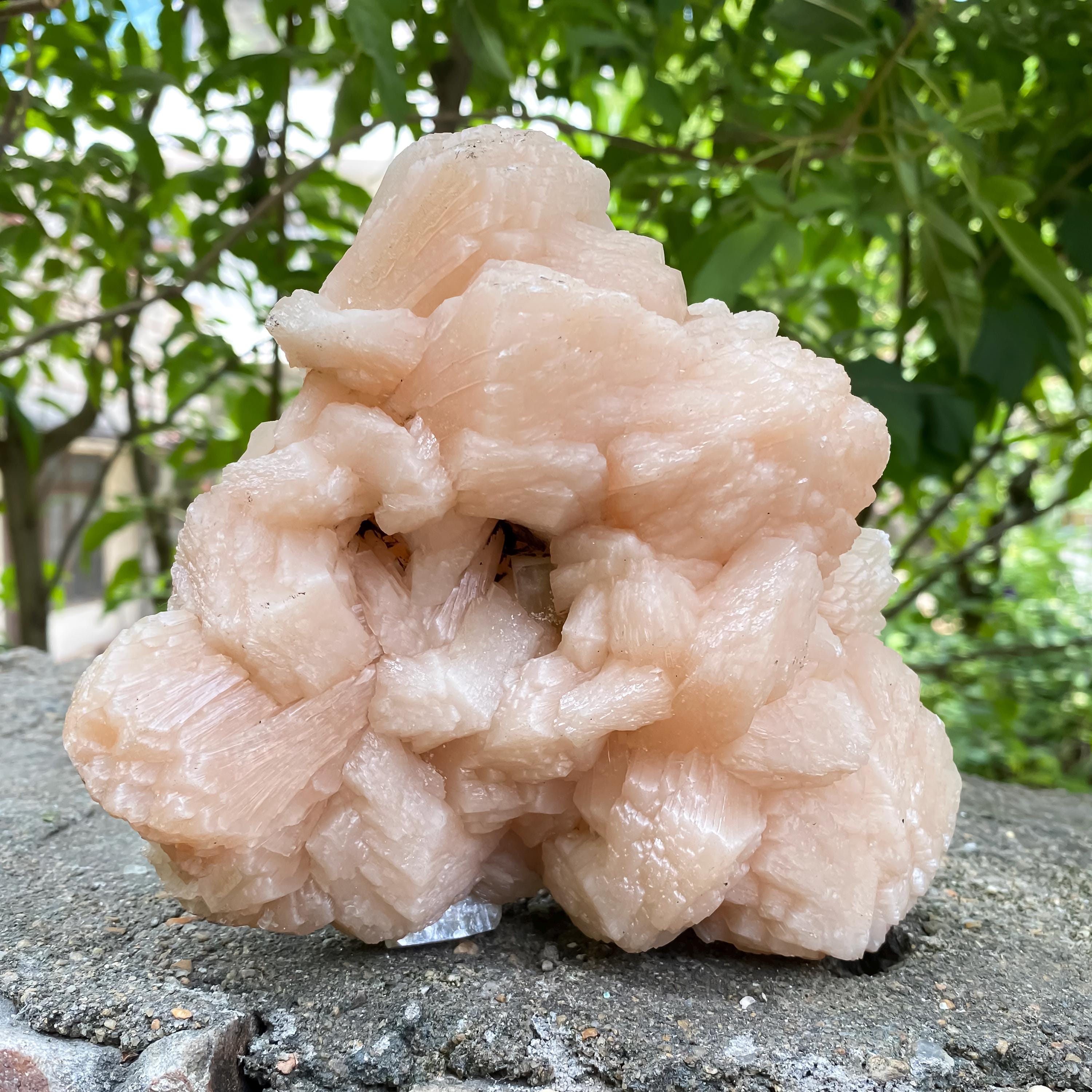 Stillbite Apophyllite Geode Cluster Natural Healing Crystal Minerals Specimen Rough