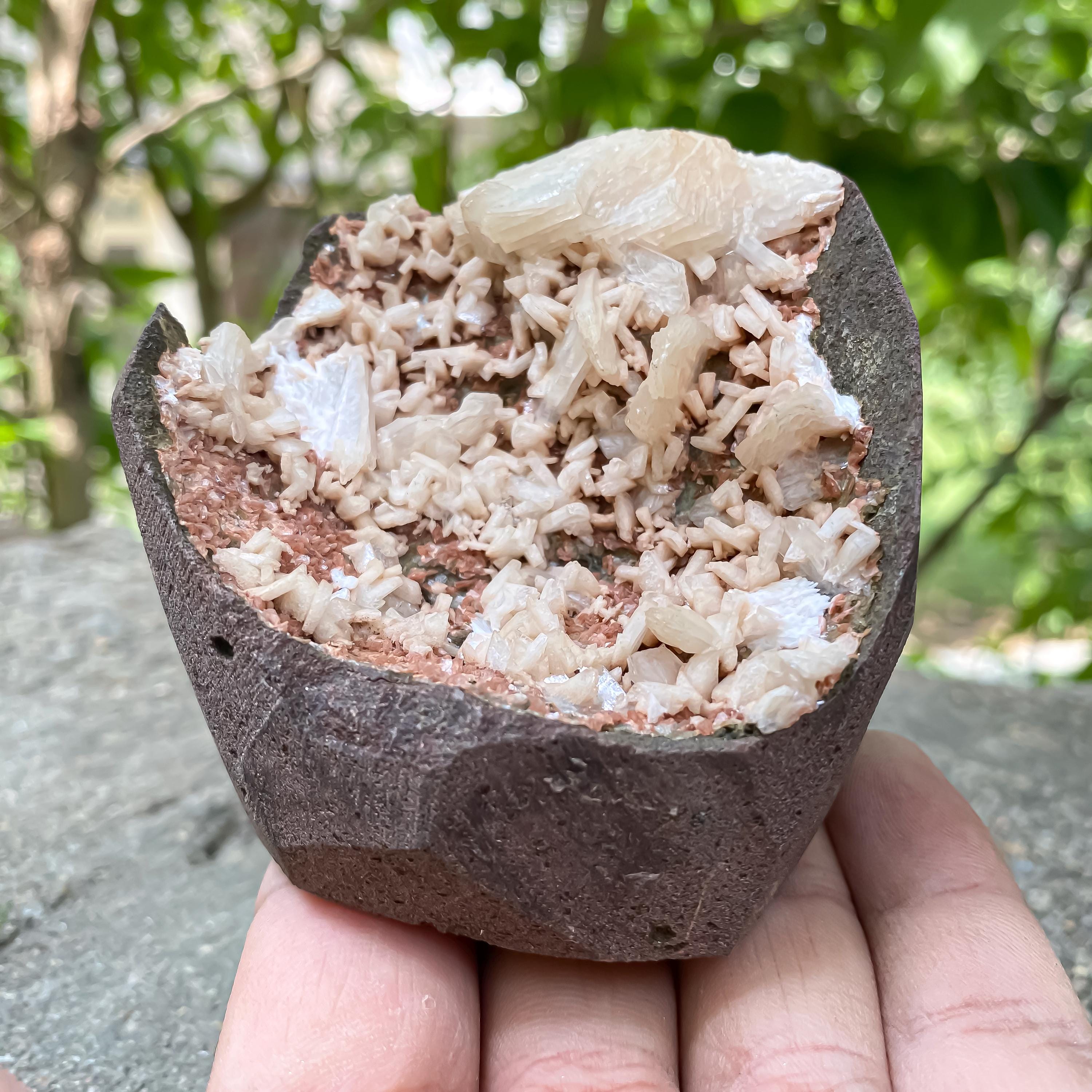Stilbite Apophyllite Geode Cluster Reiki Energy Stone, Meditation & Display Mineral Rough 300gm