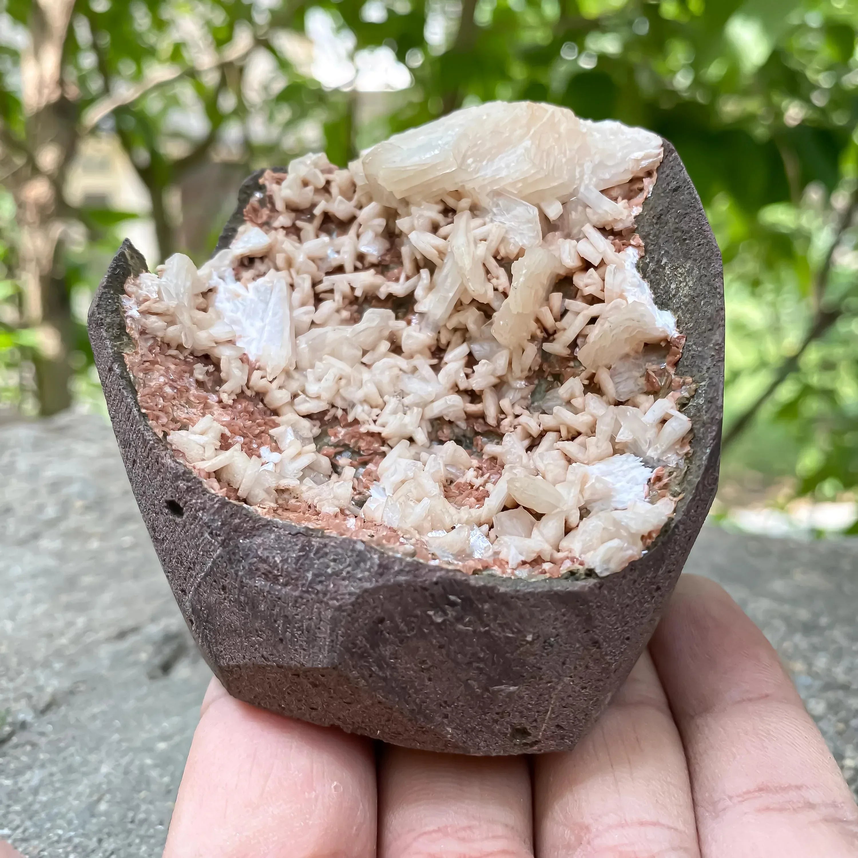 Stilbite Apophyllite Geode Cluster Reiki Energy Stone, Meditation & Display Mineral Rough 300gm Zeolite