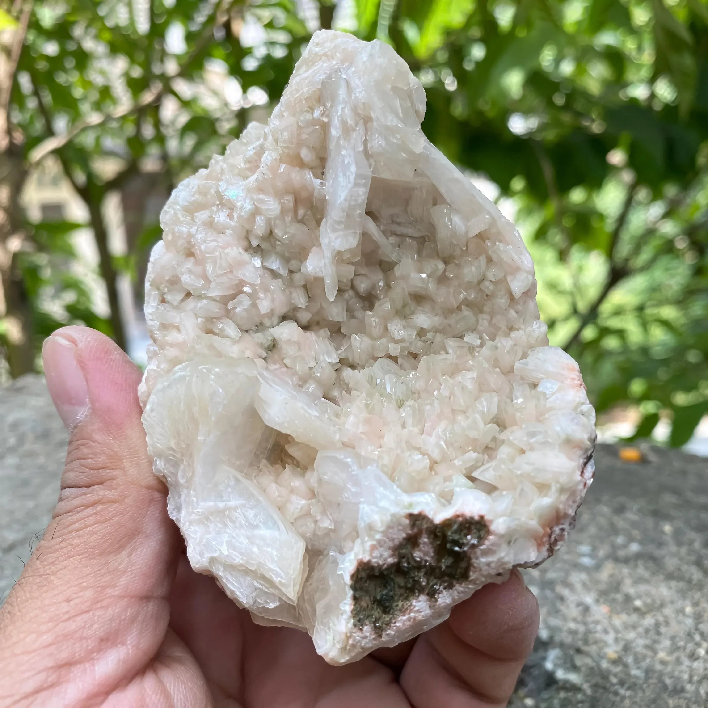 Crystals of Stilbite Apophyllite Stilbite in Matrix Cluster Rough 240gm Zeolite