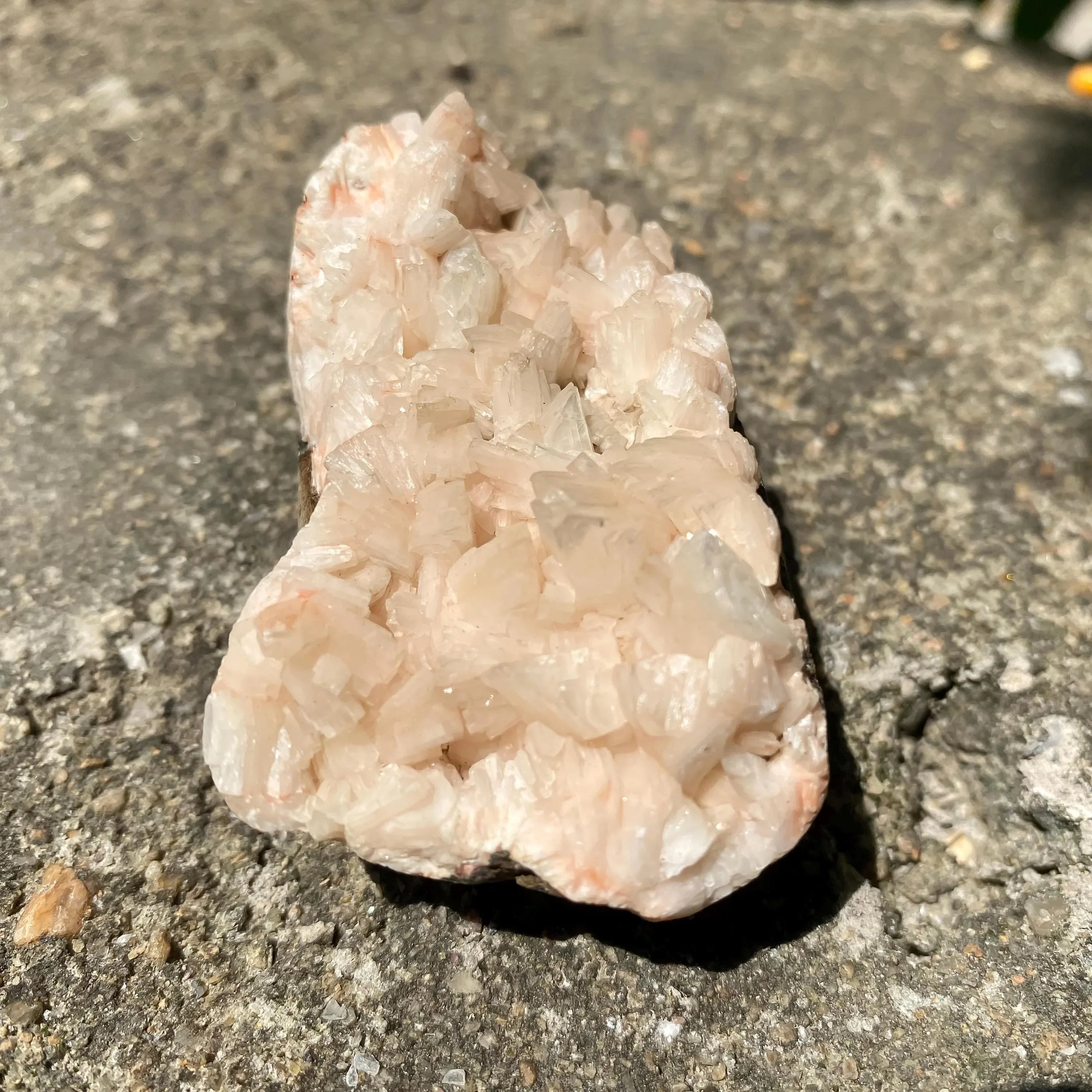 135gm Peach Stilbite Apophyllite Cluster: Calming Reiki Healing Crystal Rough - Himalya Quartz