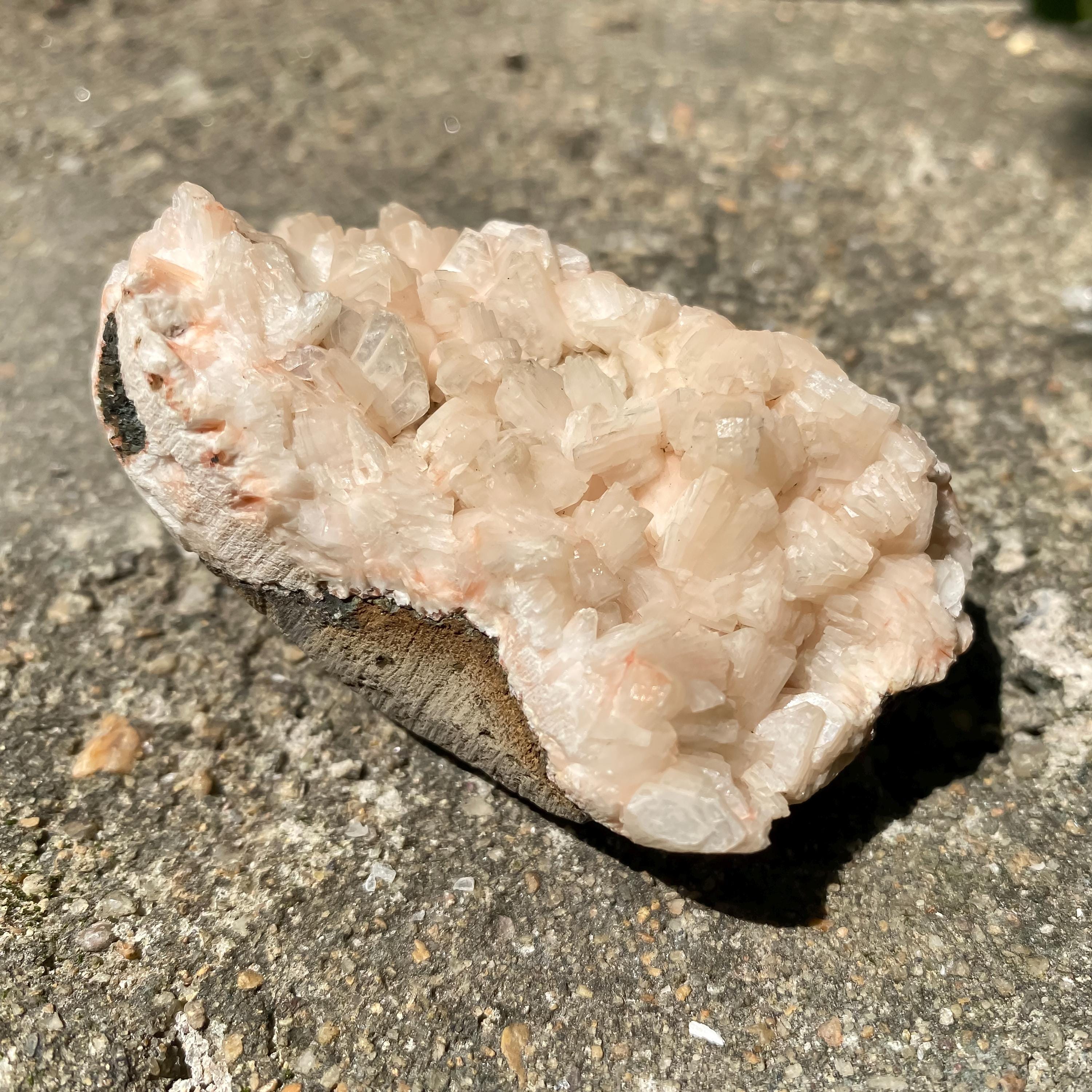 135gm Peach Stilbite Apophyllite Cluster: Calming Reiki Healing Crystal Rough