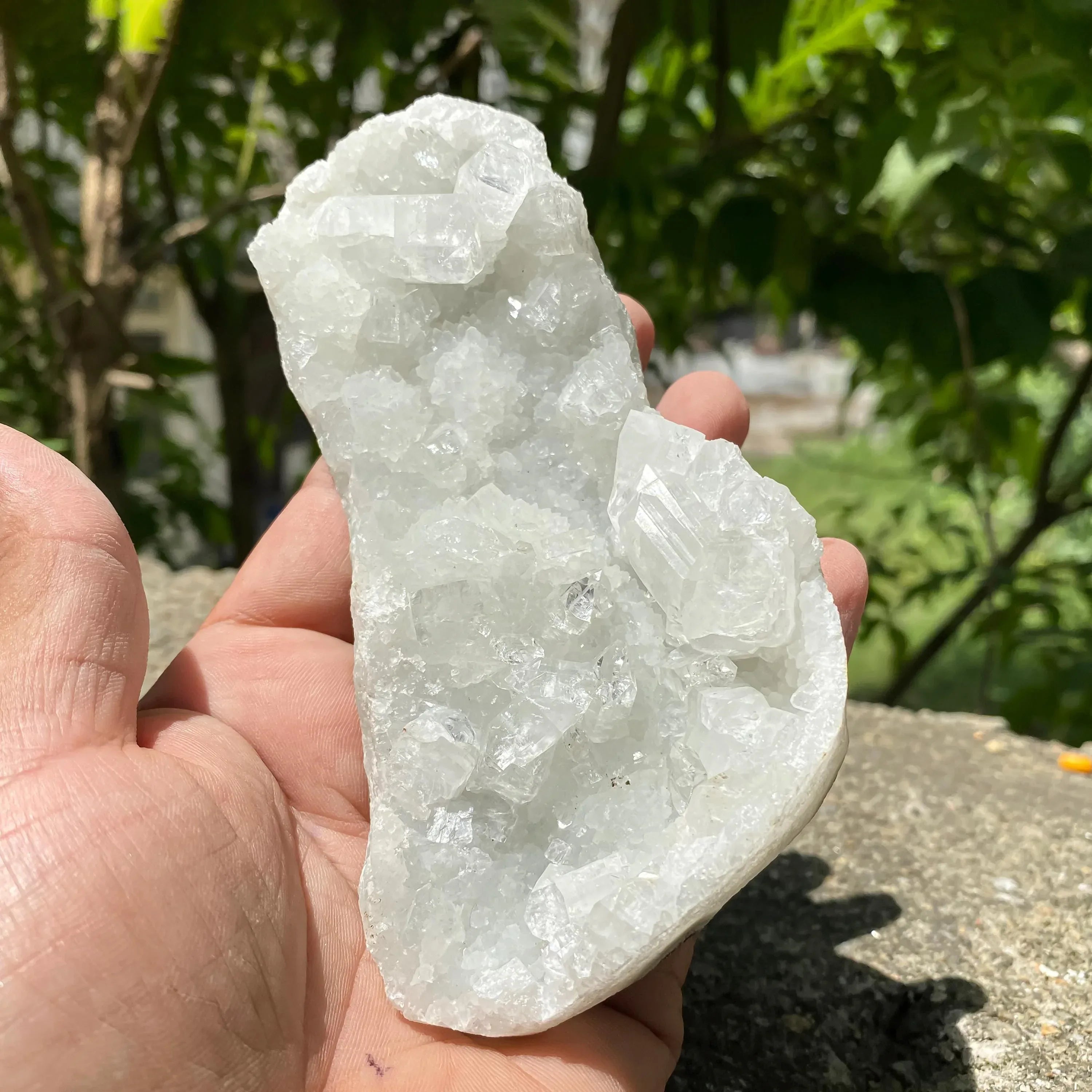 White Apophyllite Crystal Cluster, 280gm Zeolite Specimen, Cubic Crystals Rough, White Apophyllite Zeolite Cluster Zeolite