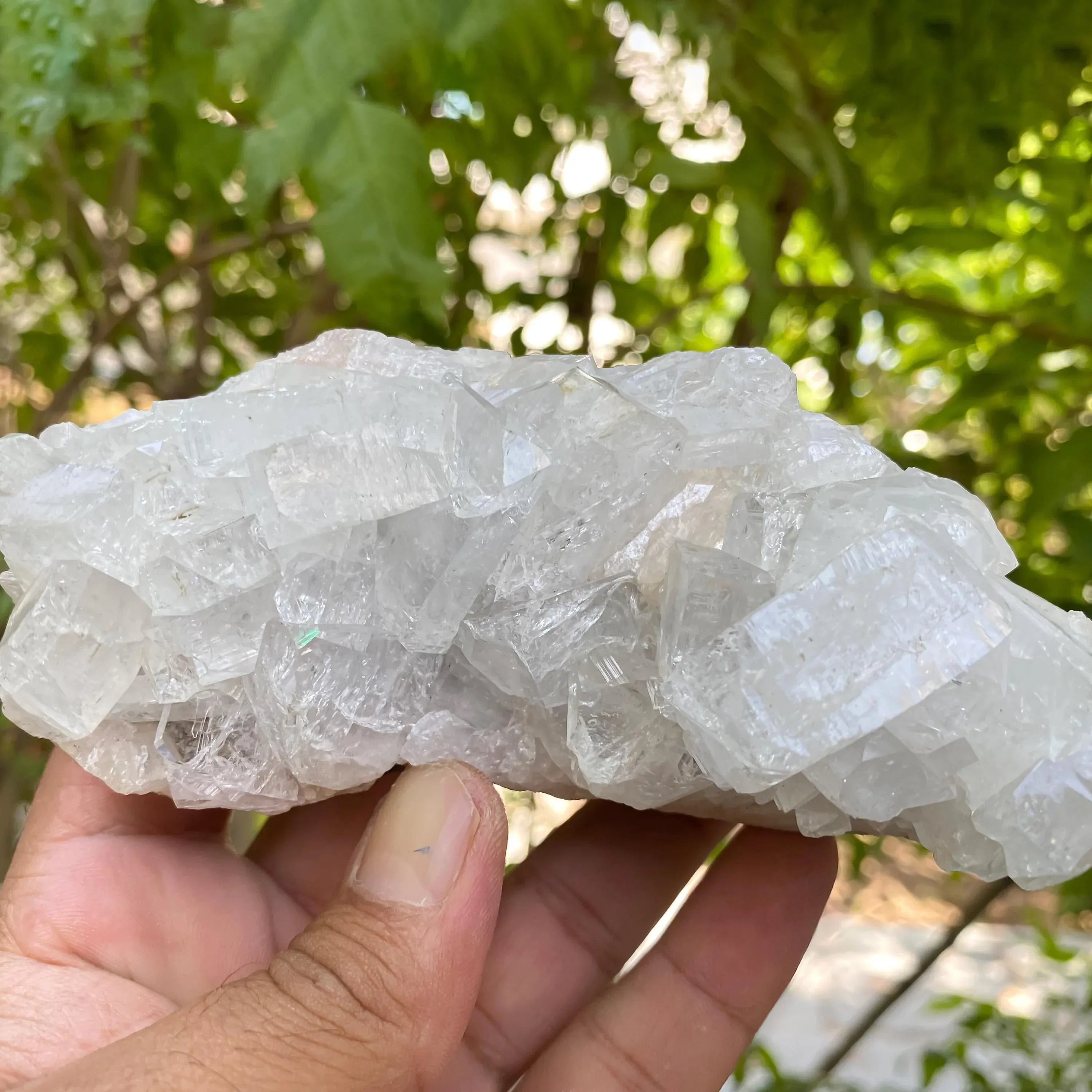 White Apophyllite Cluster 465gm Raw Crystal for Meditation, Reiki, Energy Cleansing & Collectors Zeolite