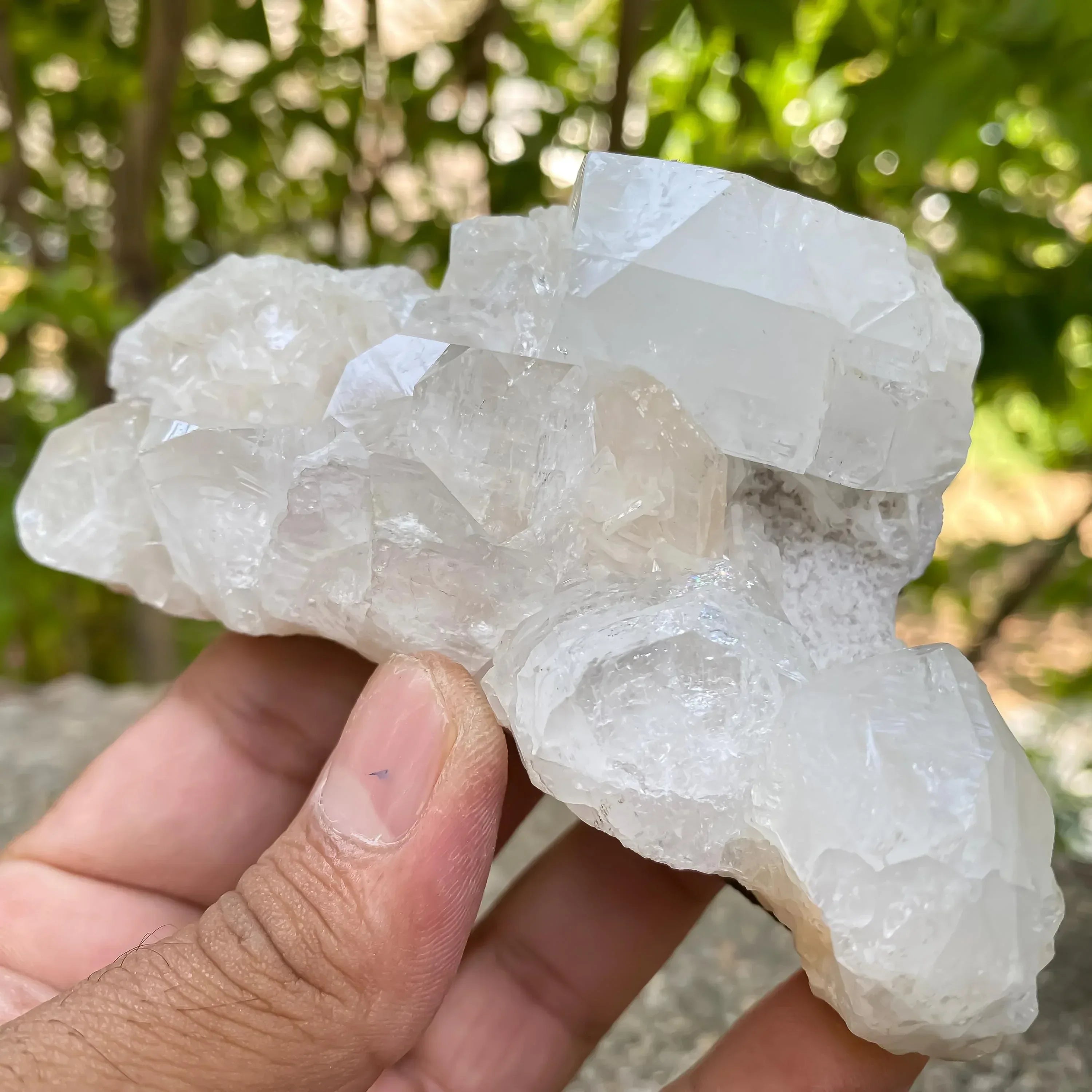 Raw White Apophyllite Cluster: 220gm Rare Crystal Specimen, Home Decor Zeolite