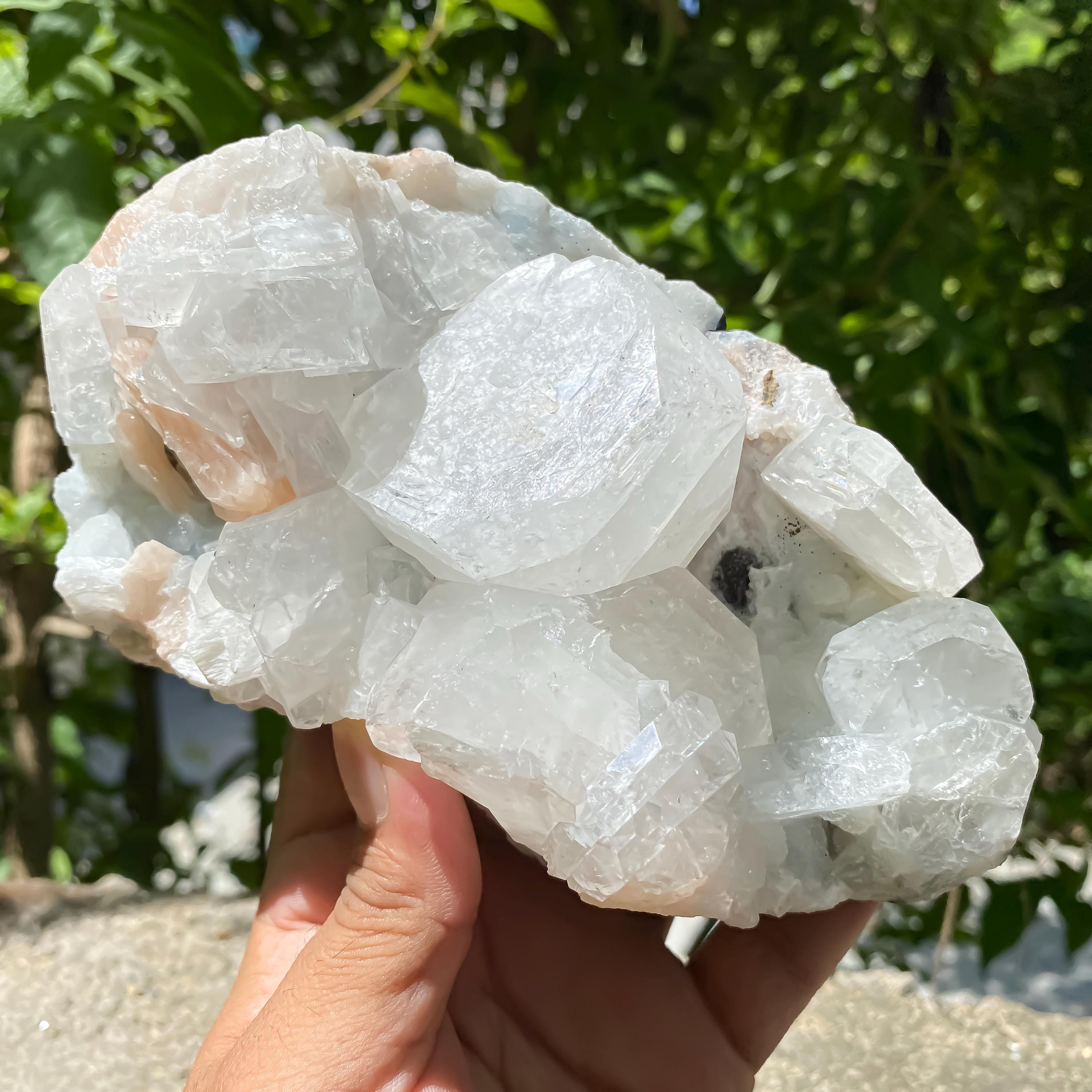 Apophyllite Cluster Crystal Specimen Natural Rough Mineral Stone for Energy Healing, Meditation, Home Decor