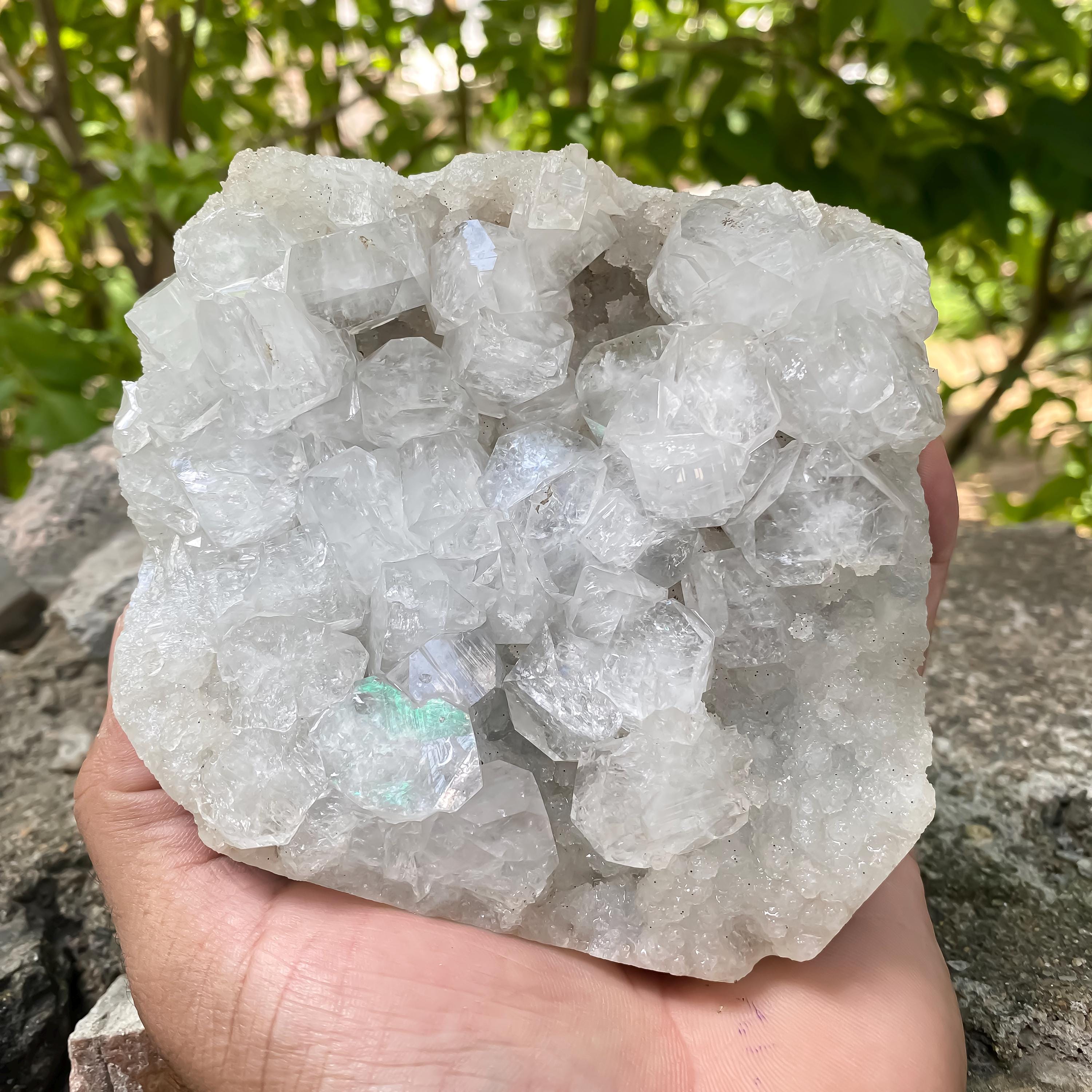 Natural Apophyllite with Stilbite Cluster - High Vibration Reiki Healing Crystal 975gm