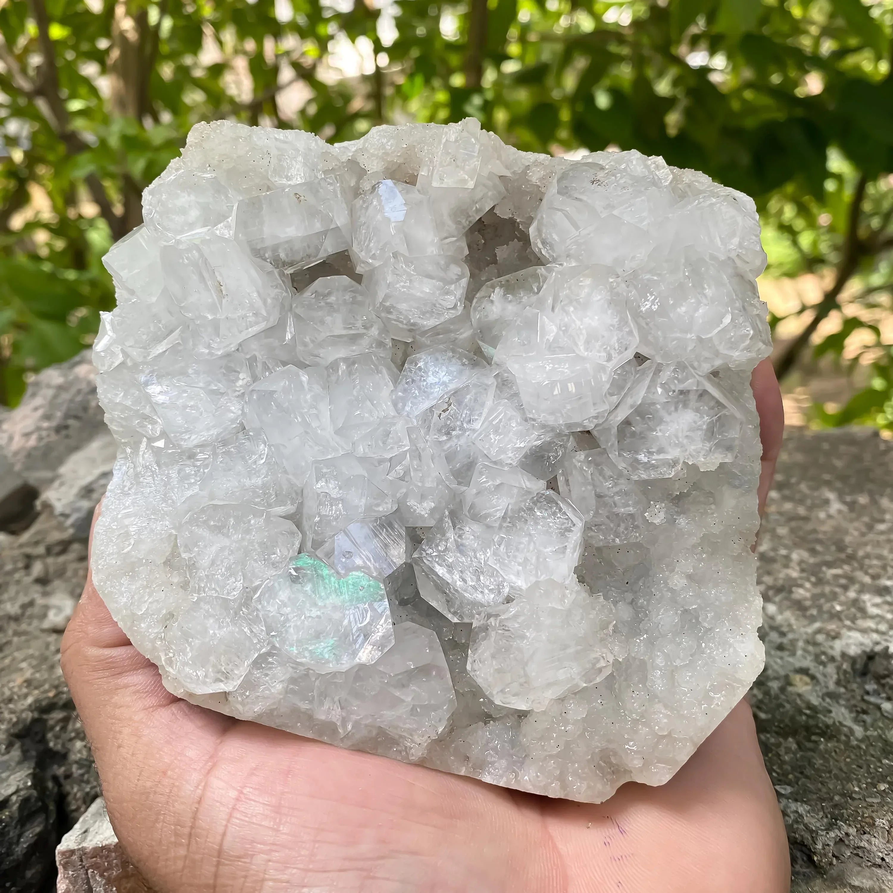 Natural Apophyllite with Stilbite Cluster - High Vibration Reiki Healing Crystal 975gm Zeolite
