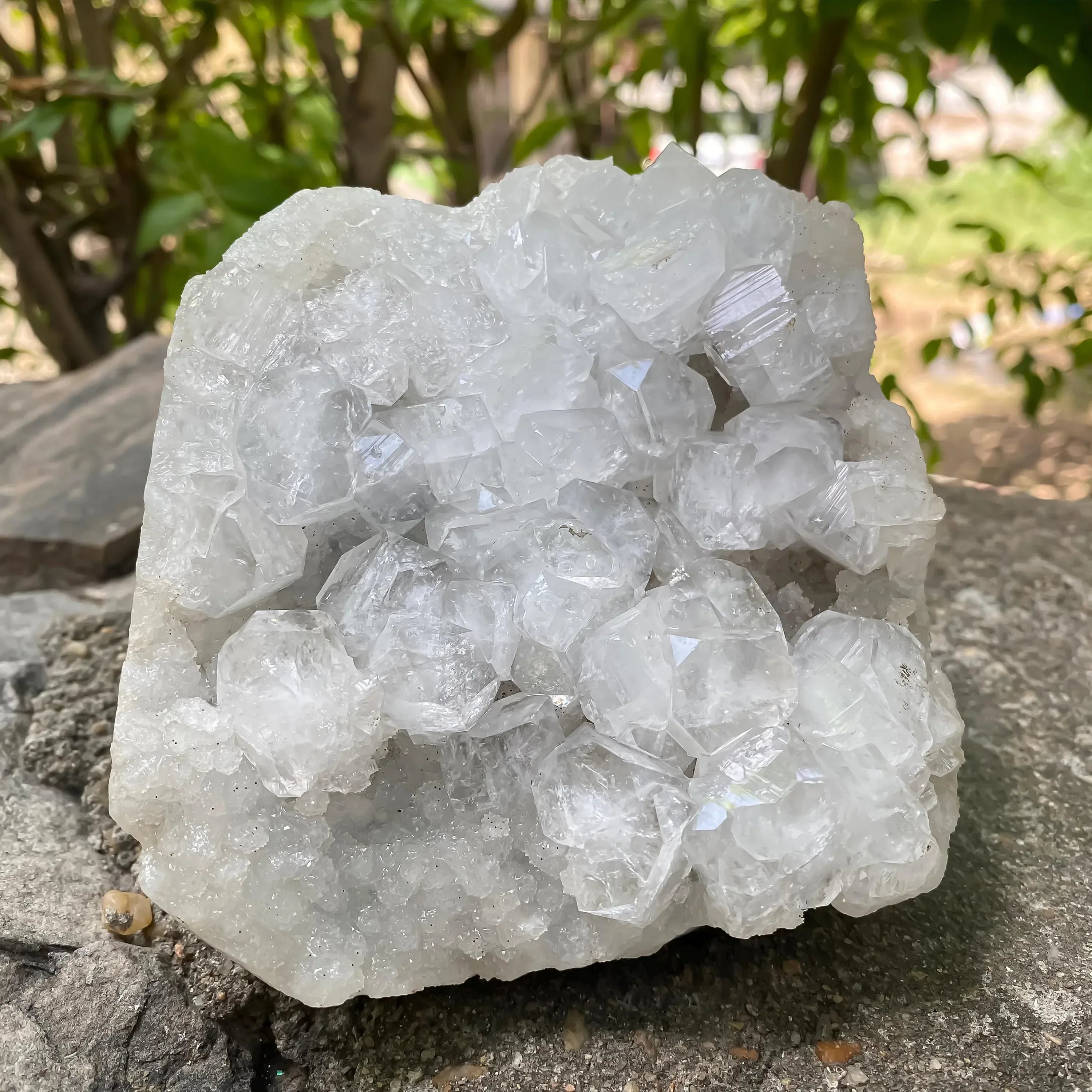 Natural Apophyllite with Stilbite Cluster - High Vibration Reiki Healing Crystal 975gm Zeolite