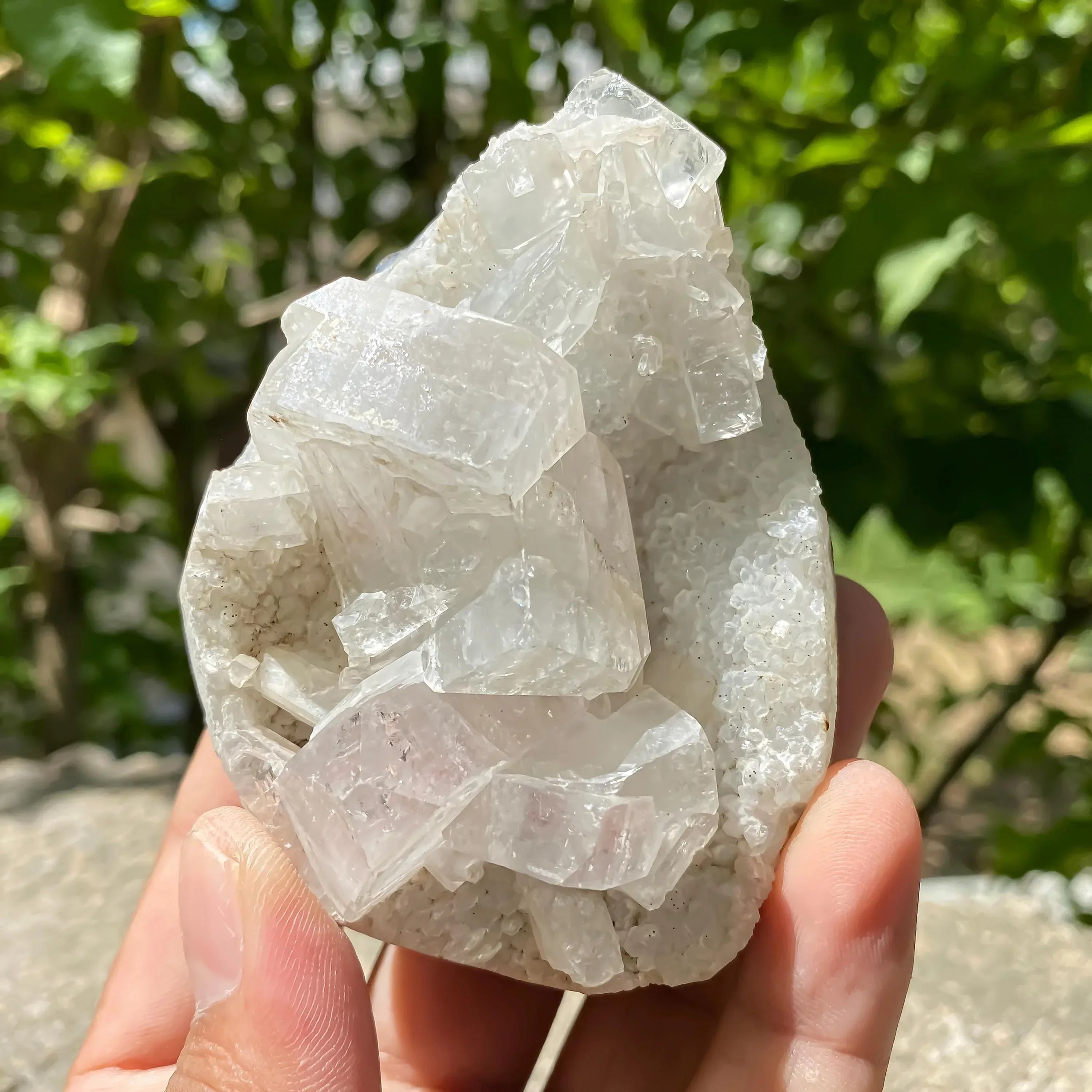 Rough White Apophyllite Cluster 284gm Natural Crystal Reiki Healing Mineral Rough Zeolite