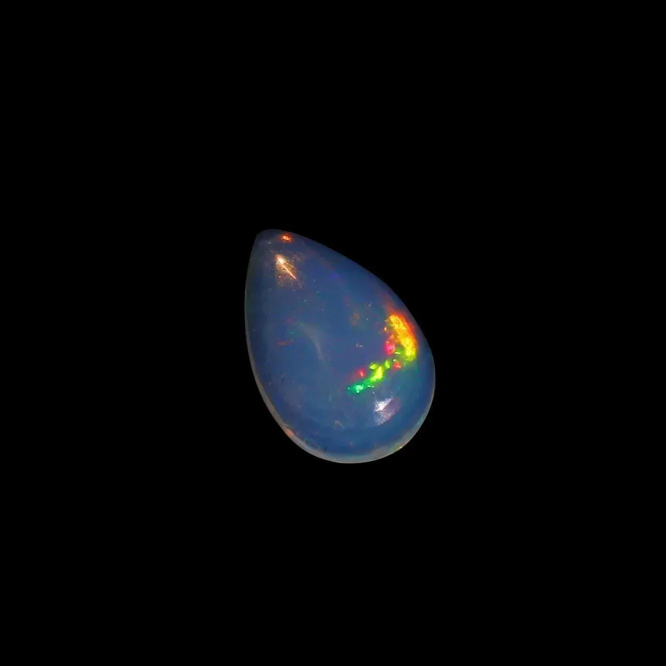 Ethiopian Welo Opal Cabochon: 16x11mm Oval Gemstone, Multi-Fire, 3 Cts loose gemstones