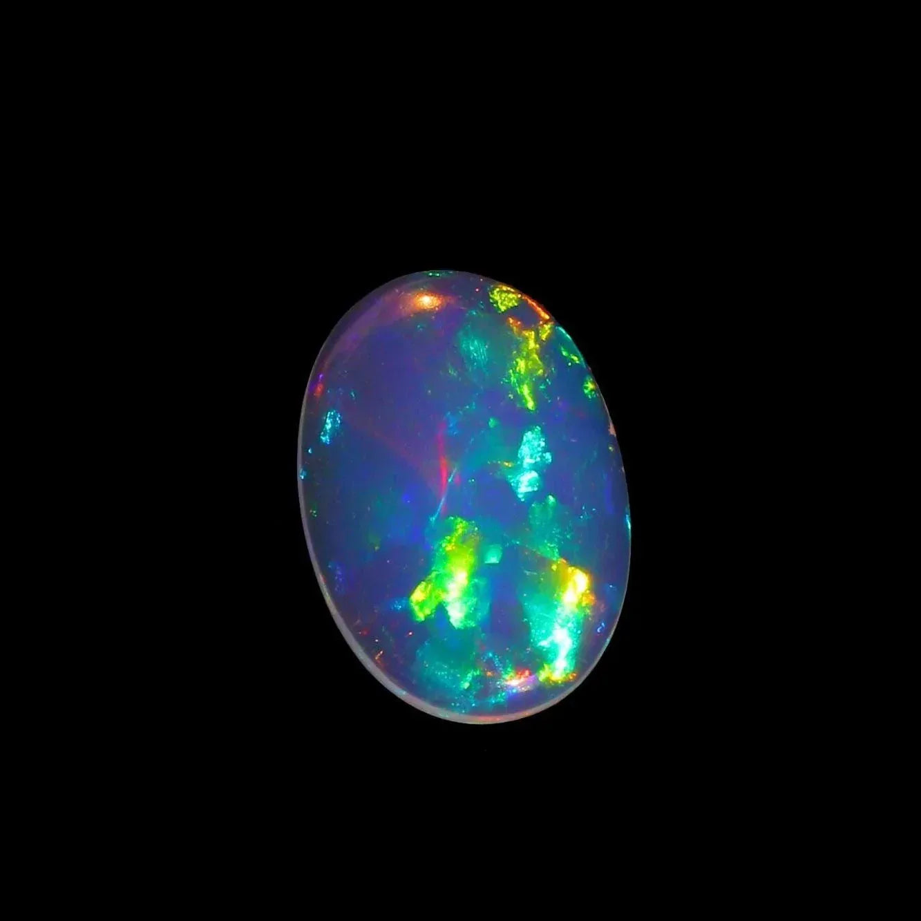 Ethiopian Welo Opal Cabochon: 16x11mm Oval Gemstone, Multi-Fire, 3 Cts loose gemstones