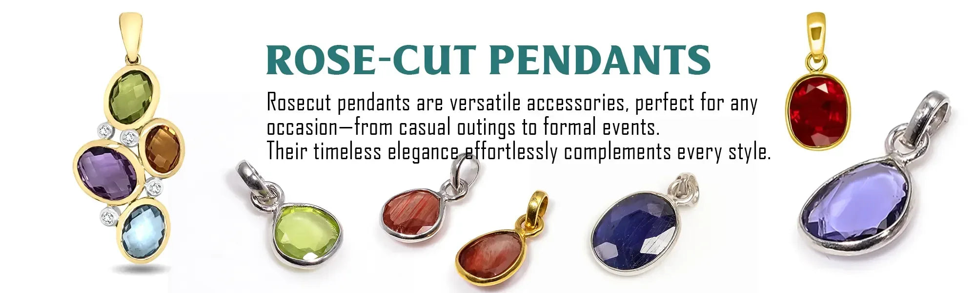 Rose-Cut Pendant Jewelry Collection: Elegant Pieces for Timeless Beauty - Himalya Quartz