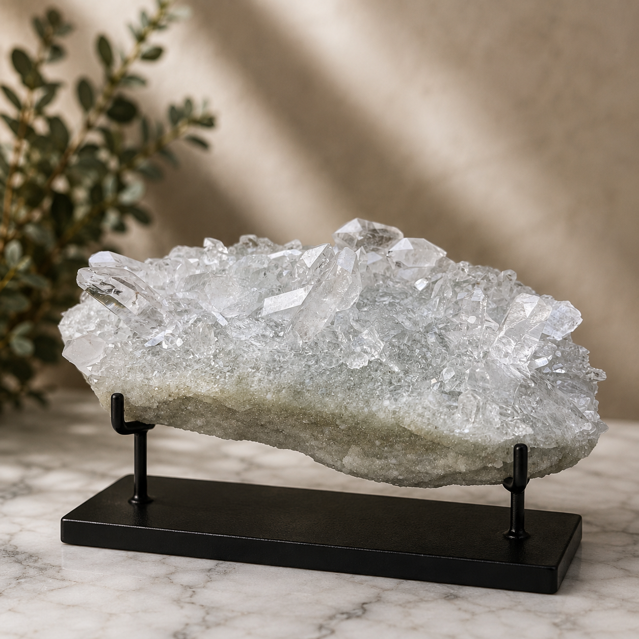 Natural Himalayan Green Chlorite Quartz Cluster 565g – Healing Crystal