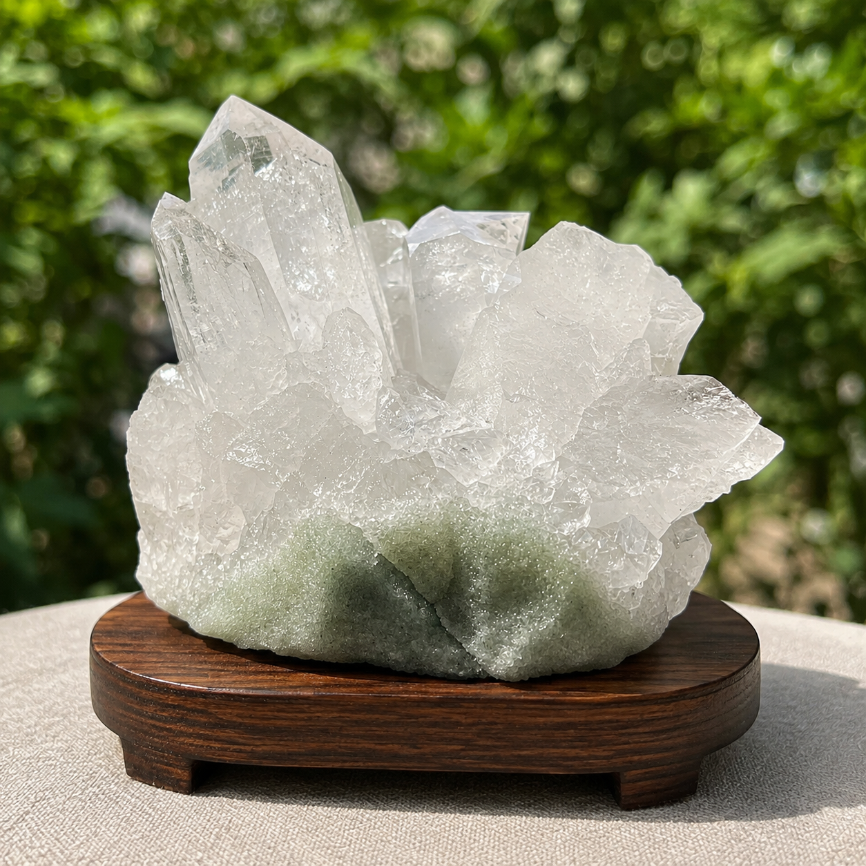 Rare Green Chlorite Himalayan Quartz Crystal Raw Cluster Healing Energy Collector Display