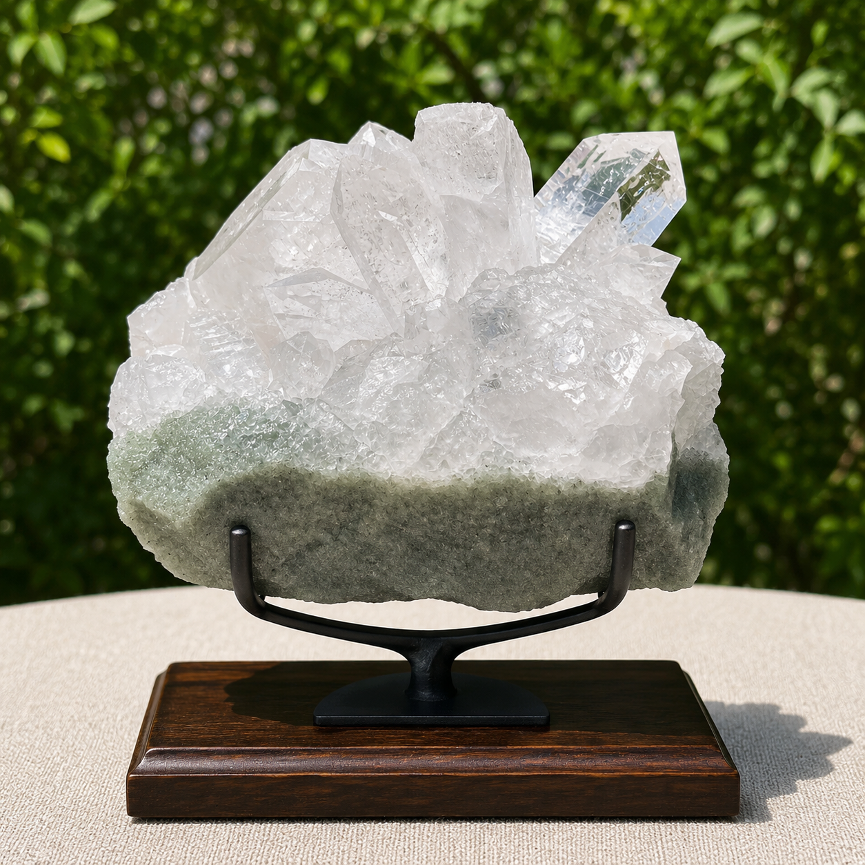 Green Chlorite Himalayan Quartz Cluster : Mineral Specimen, Manihar Crystal