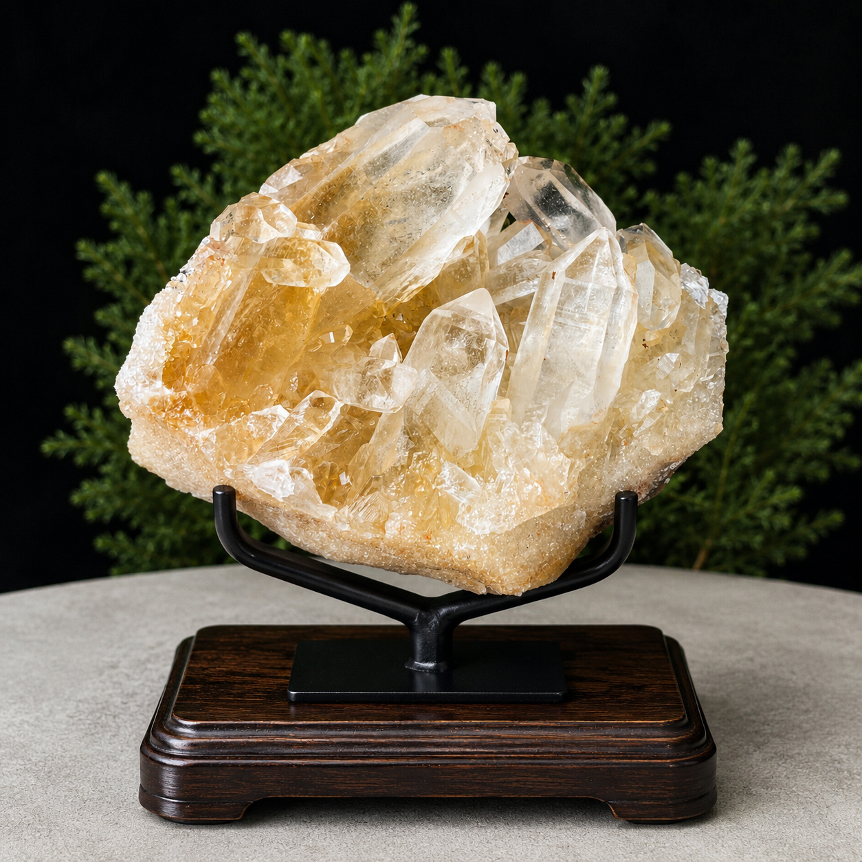 Yellow Himalayan Samadhi Quartz Crystal Raw Cluster Natural Healing Mineral Specimen