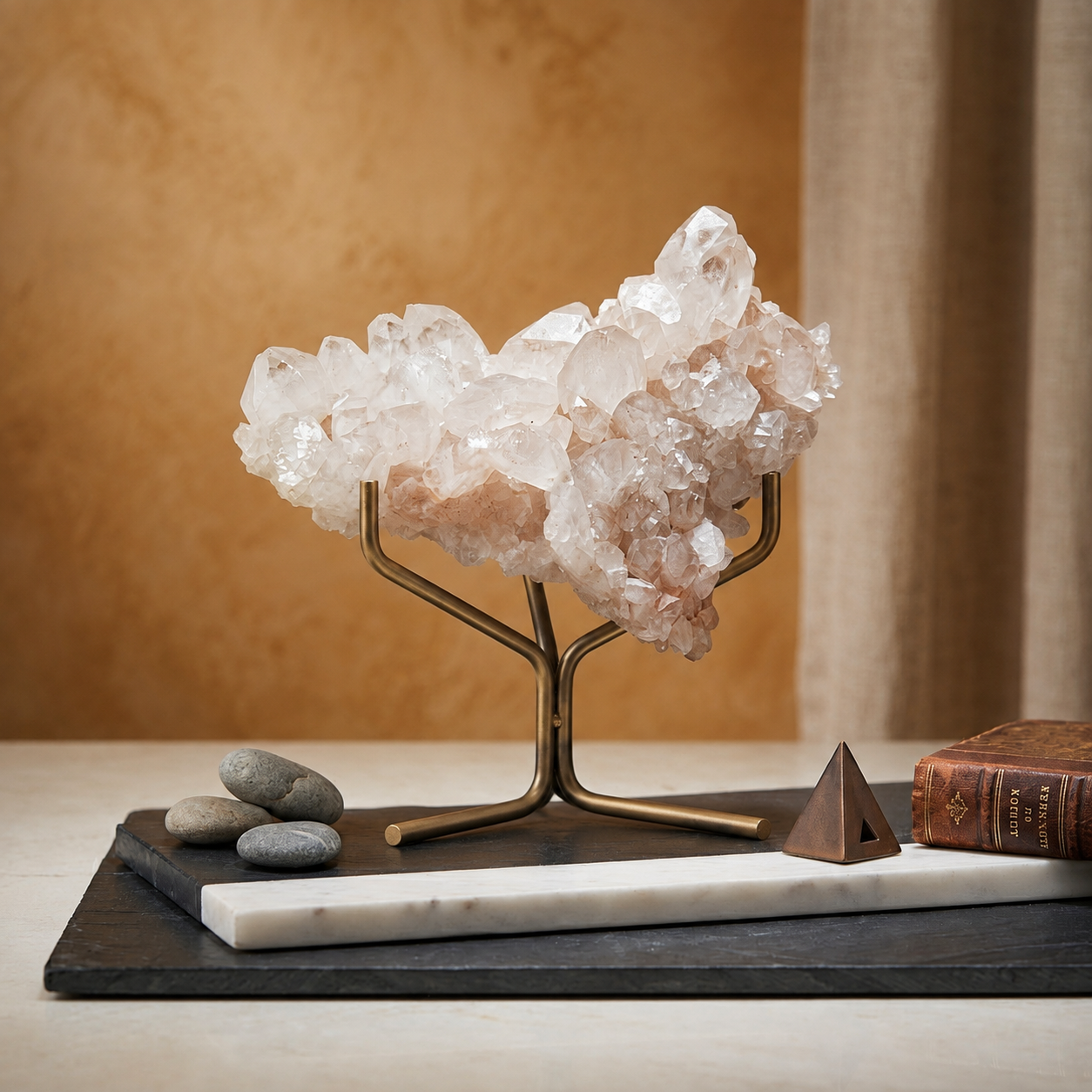 Natural Himalayan Pink Quartz Cluster 270g – Healing Crystal