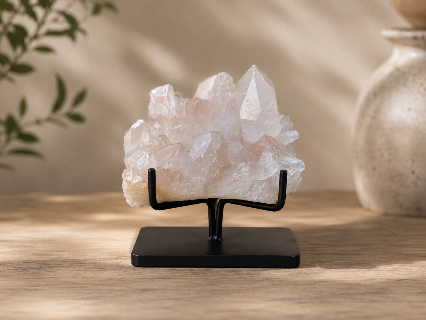 Pink Natural Himalayan Samadhi Quartz Crystal Raw Cluster Healing Collector Piece