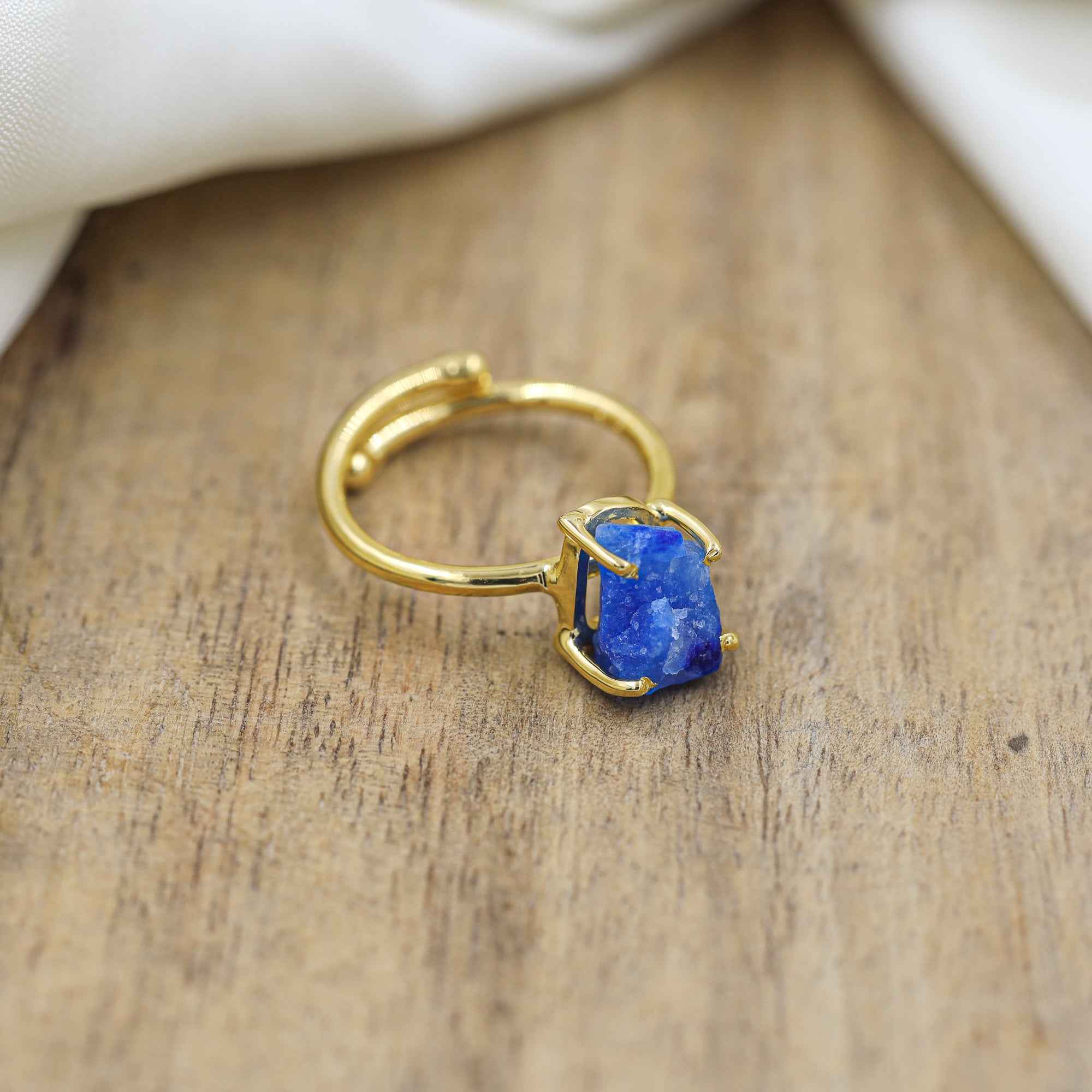 Afghanite Ring in 925 Sterling Silver Natural Color Change Rough Stone Adjustable Handmade Jewelry