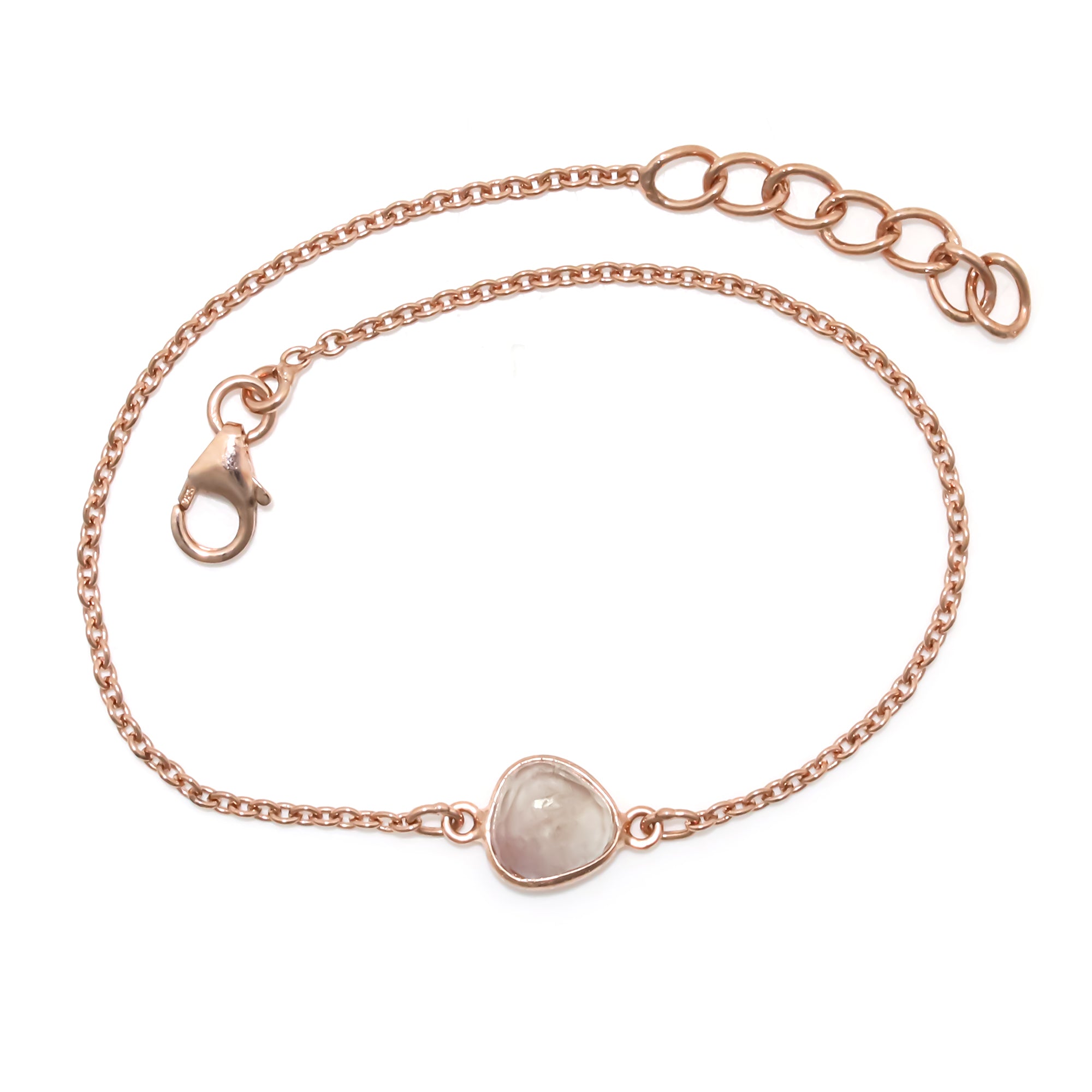 Andesine Silver Bracelet – Rose Cut