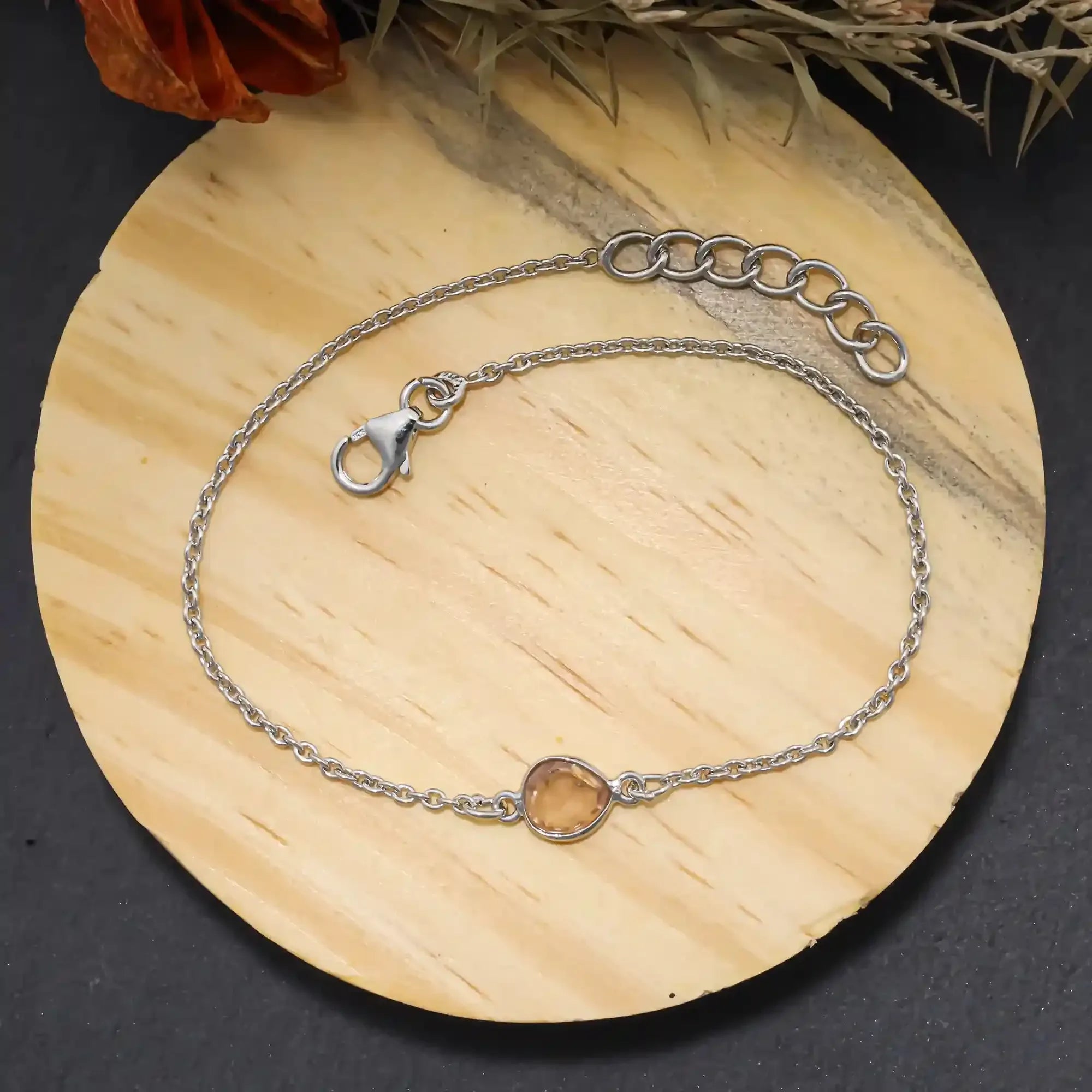 Brown Zircon Bracelet – Rose Cut Gemstone Bracelets