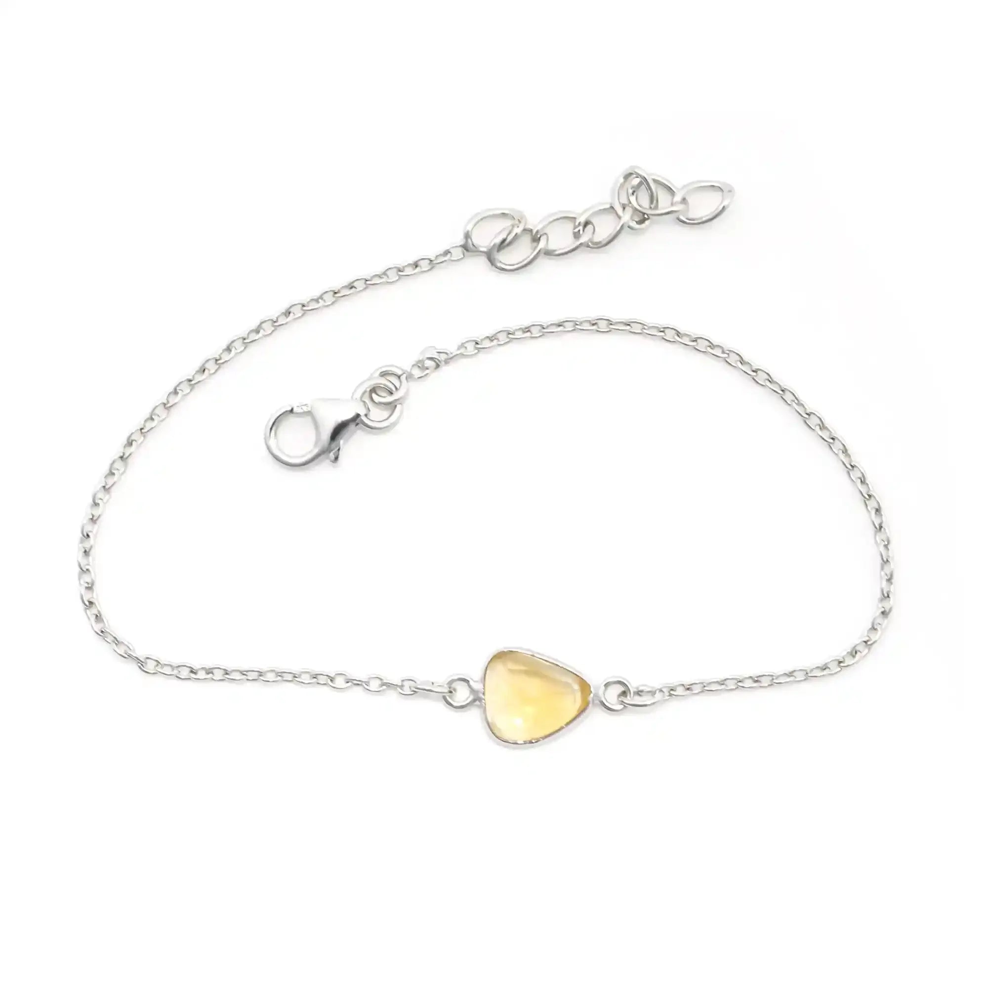 Citrine Rose Cut Bracelet – Natural Gemstone in 925 Sterling Silver Gemstone Bracelets