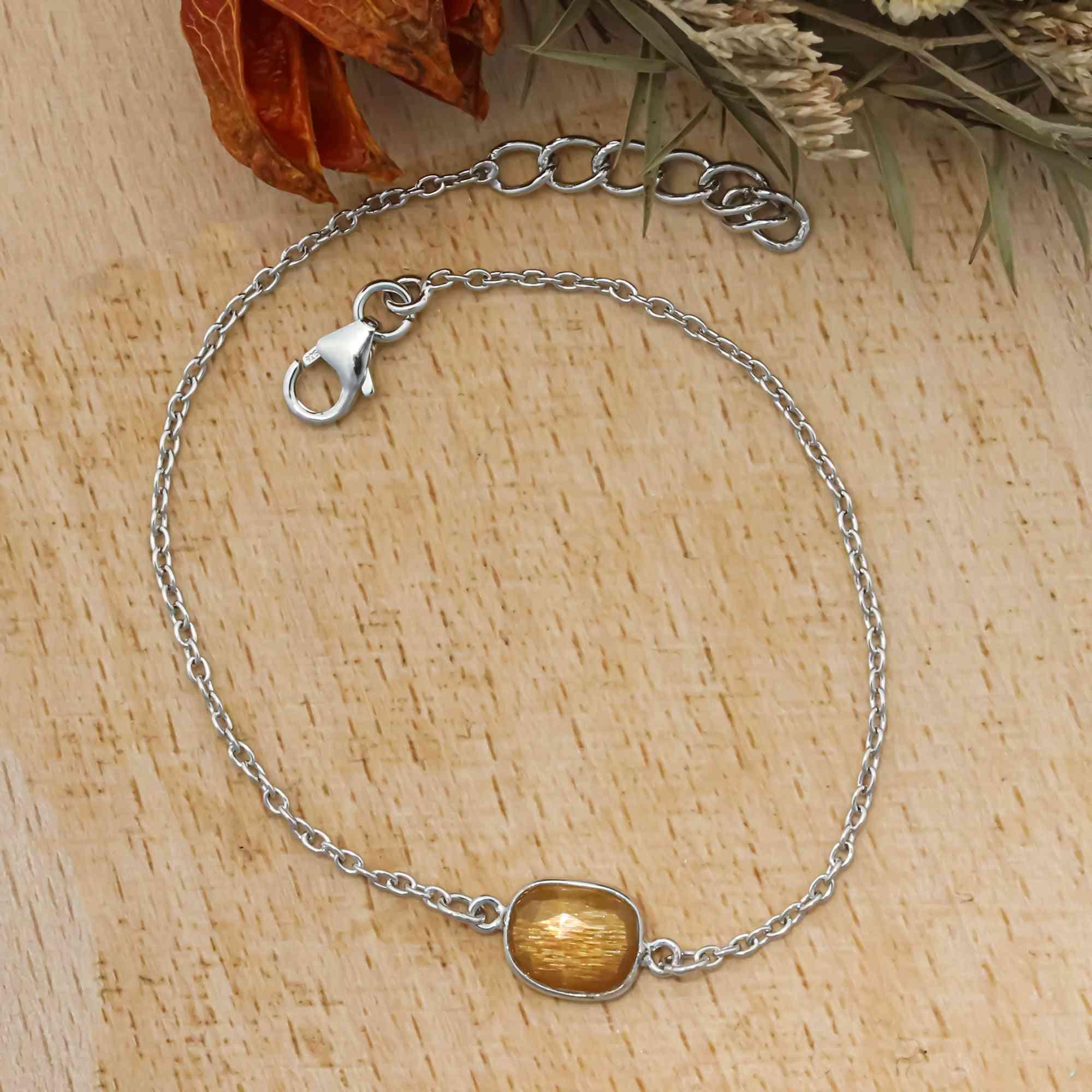 Golden Sheen Feldspar Bracelet Gemstone Bracelets