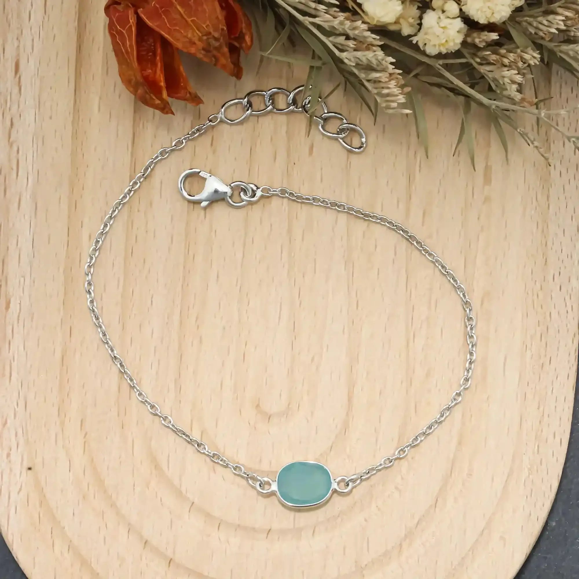 Rare Grandidierite Rose Cut Bracelet in Solid 925 Sterling Silver Gemstone Bracelets