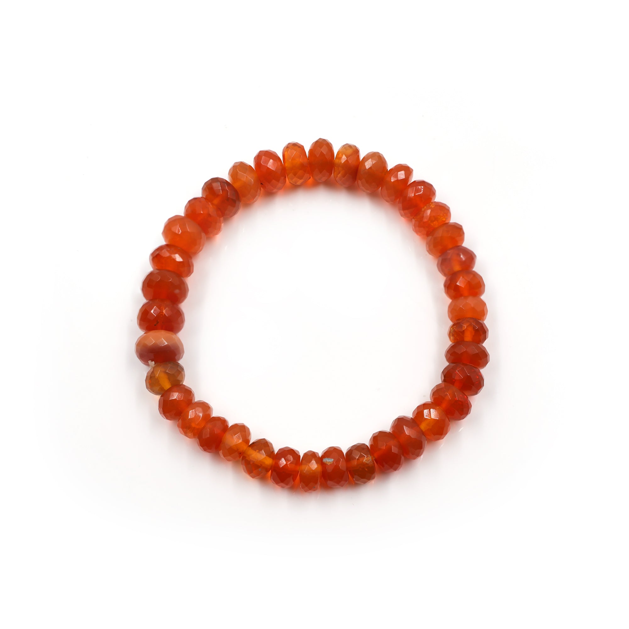Natural Mexican Opal Bracelet Rondelle Faceted Gemstone Beads Handmade 79 Ct