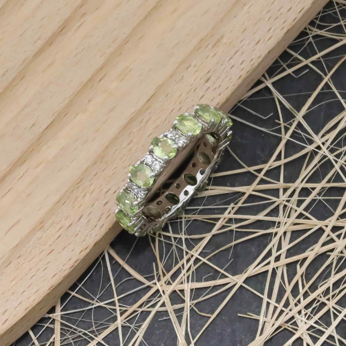 Natural Peridot 3x4mm Oval Cut Ring 925 Sterling Silver Handmade Green Gemstone Solitaire Ring