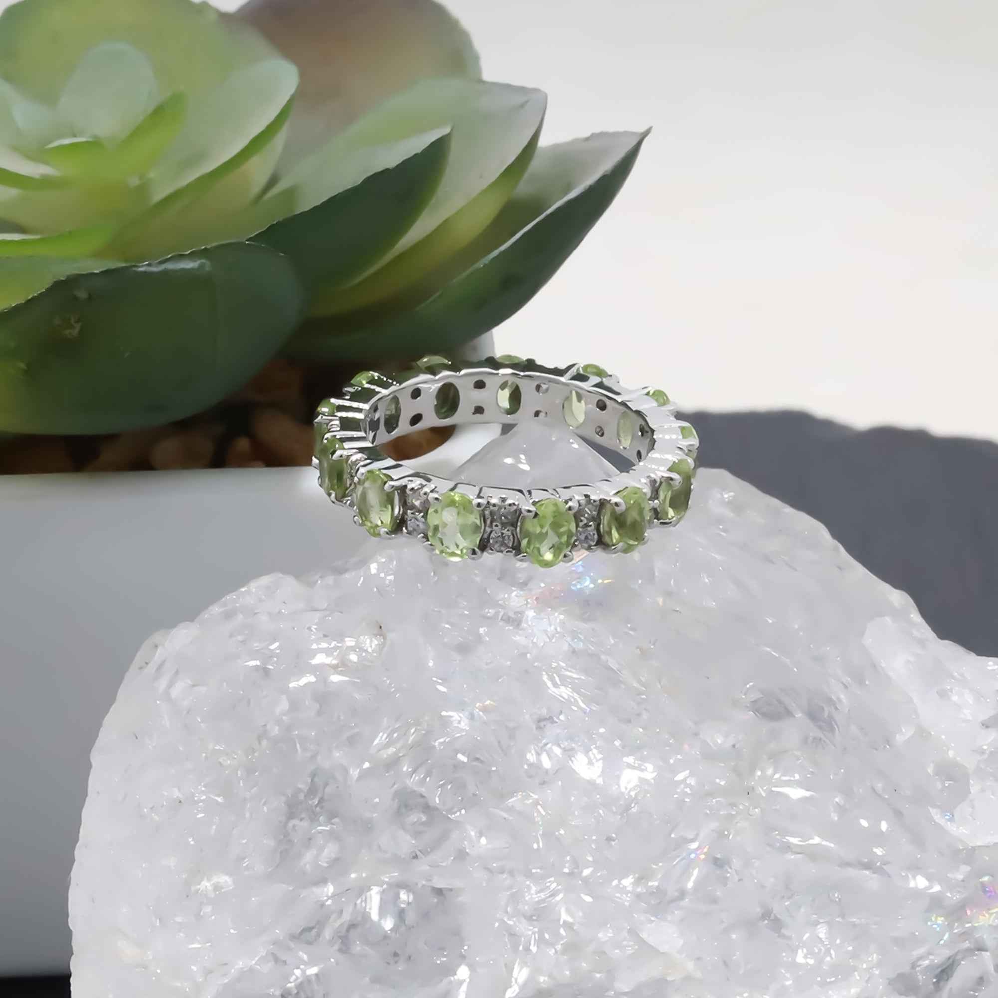 Natural Peridot 3x4mm Oval Cut Ring 925 Sterling Silver Handmade Green Gemstone Solitaire Ring