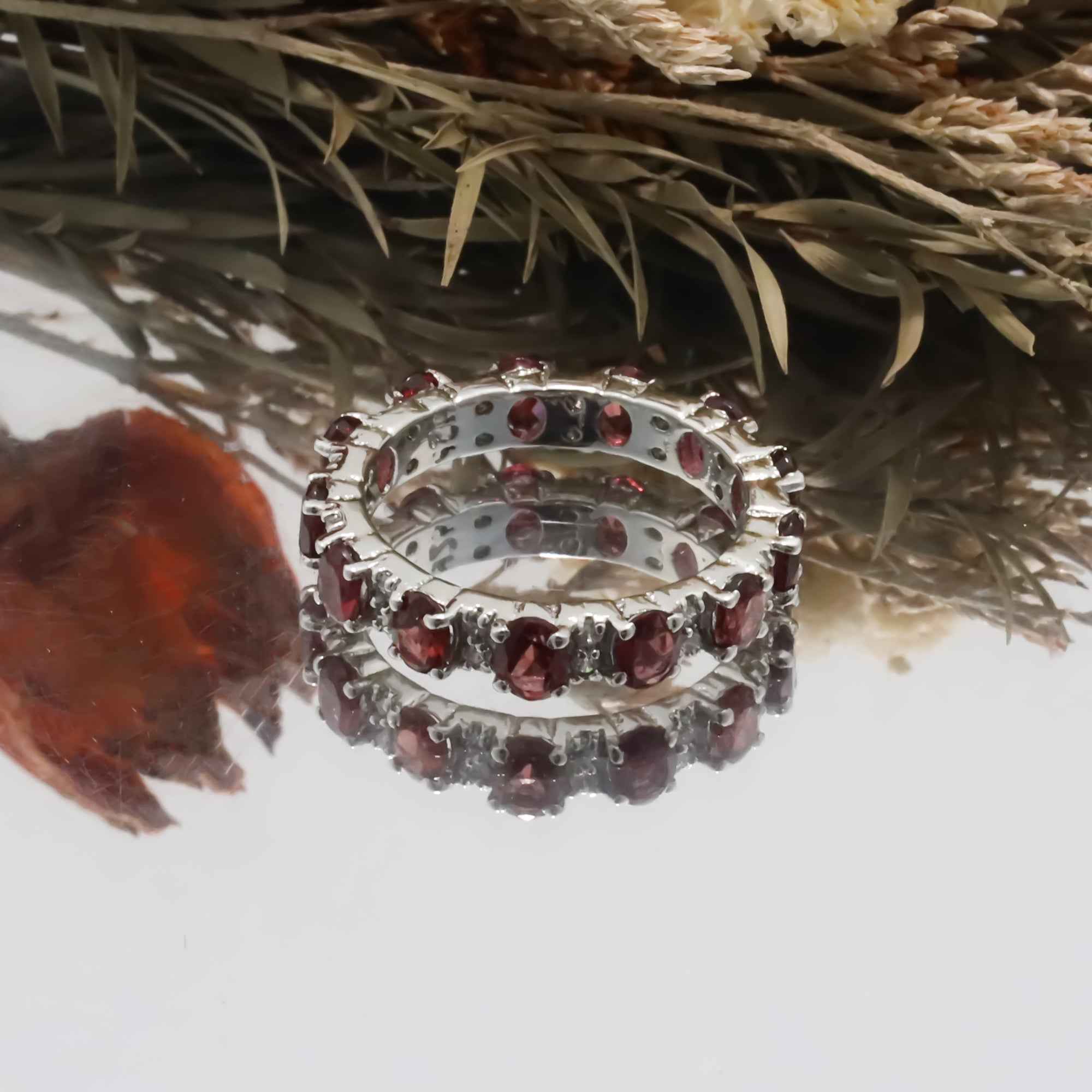 Natural Rhodolite Garnet 3x4mm Oval Cut Ring 925 Sterling Silver Handmade Solitaire Gemstone Ring