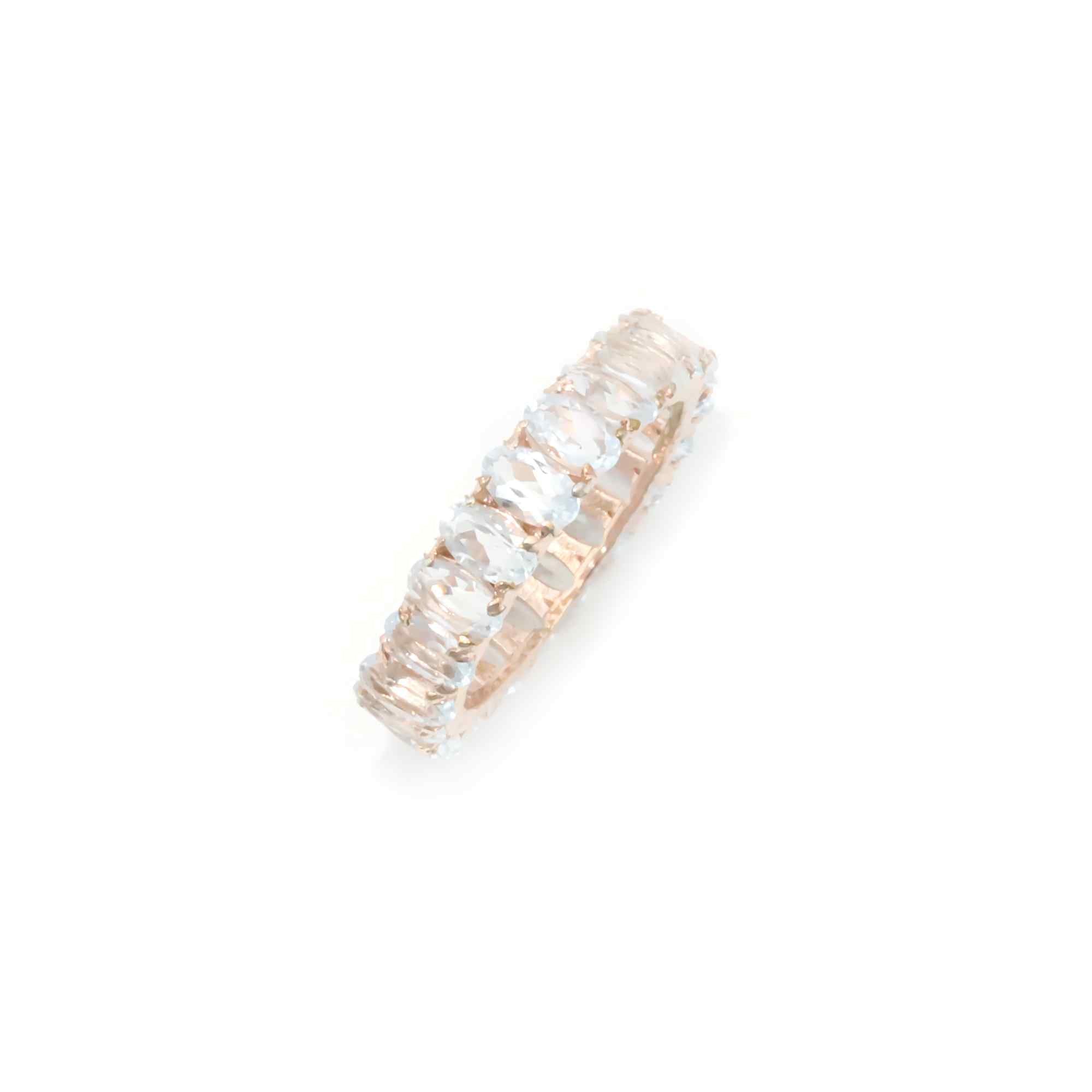 Natural Aquamarine 3x5mm Oval Cut Ring 925  Handmade Blue Gemstone Ring