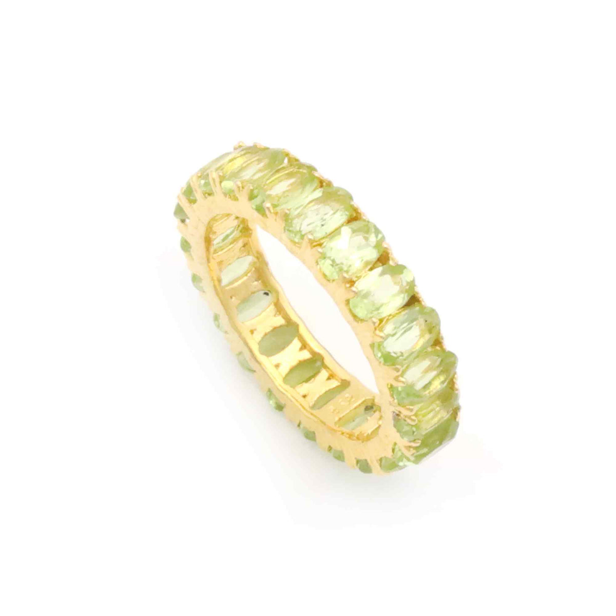 Natural Peridot 3x5mm Oval Cut Ring 925 Sterling Silver Handmade Solitaire Ring