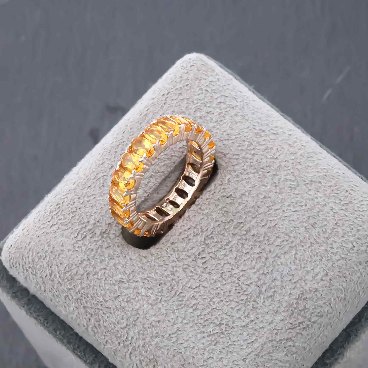 Natural Citrine 3x5mm Oval Cut Ring 925 Sterling Silver Handmade Solitaire Ring