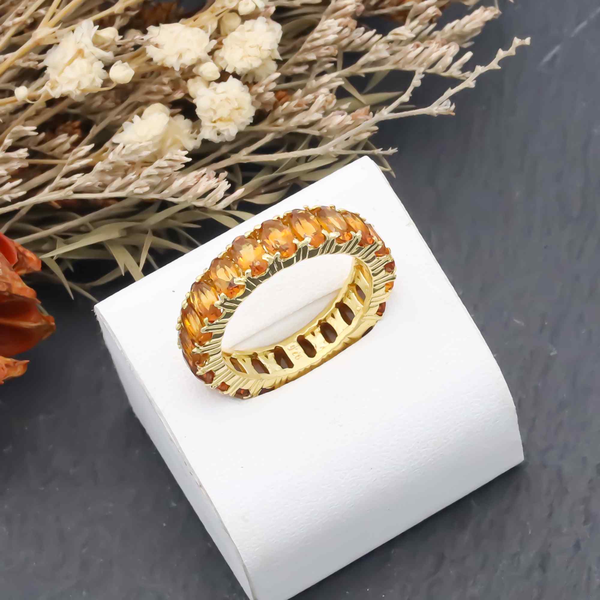 Natural Citrine 3x5mm Oval Cut Ring 925 Sterling Silver Handmade Solitaire Ring