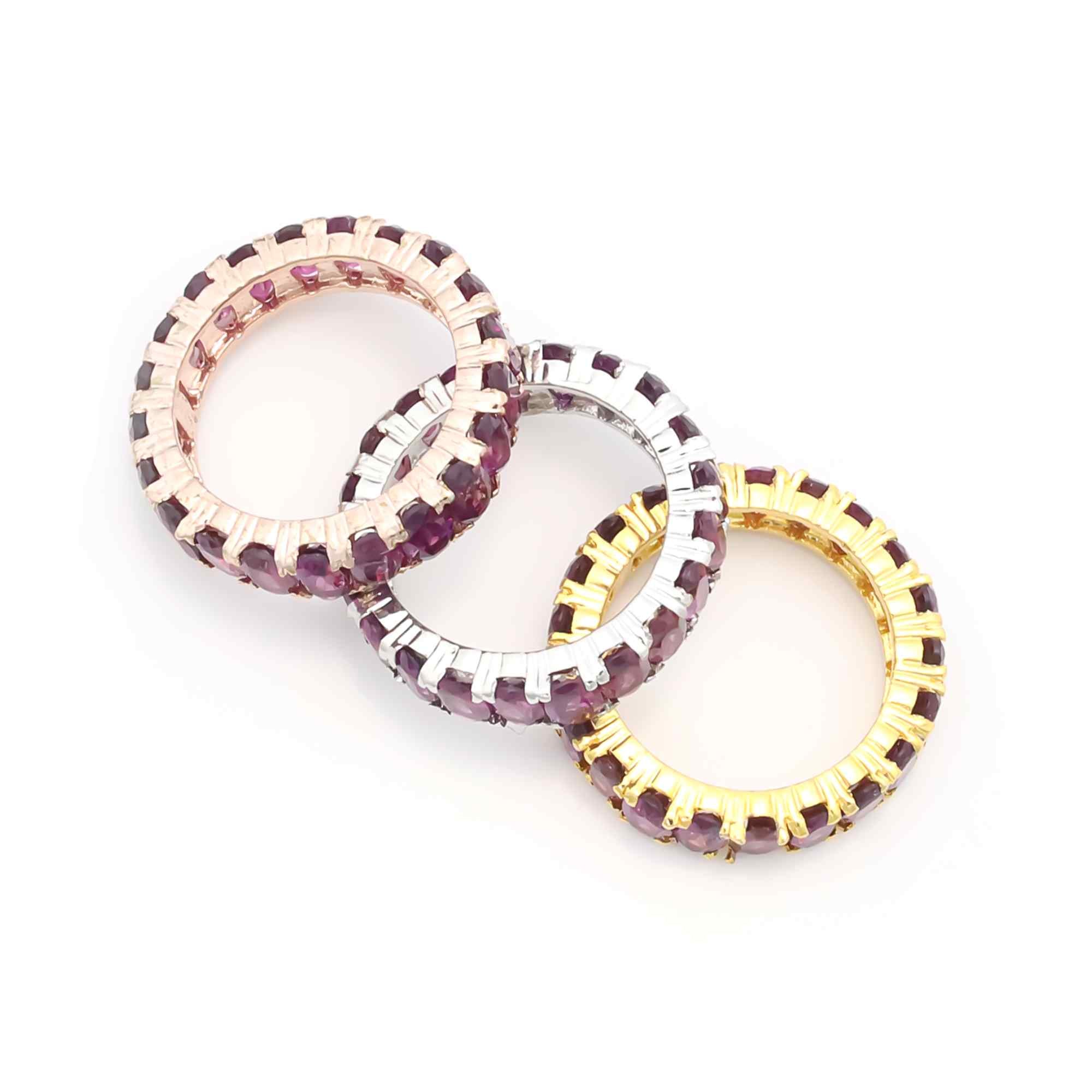 Natural Rhodolite Garnet 3x5mm Oval Cut Ring 925 Sterling Silver Handmade Solitaire Ring