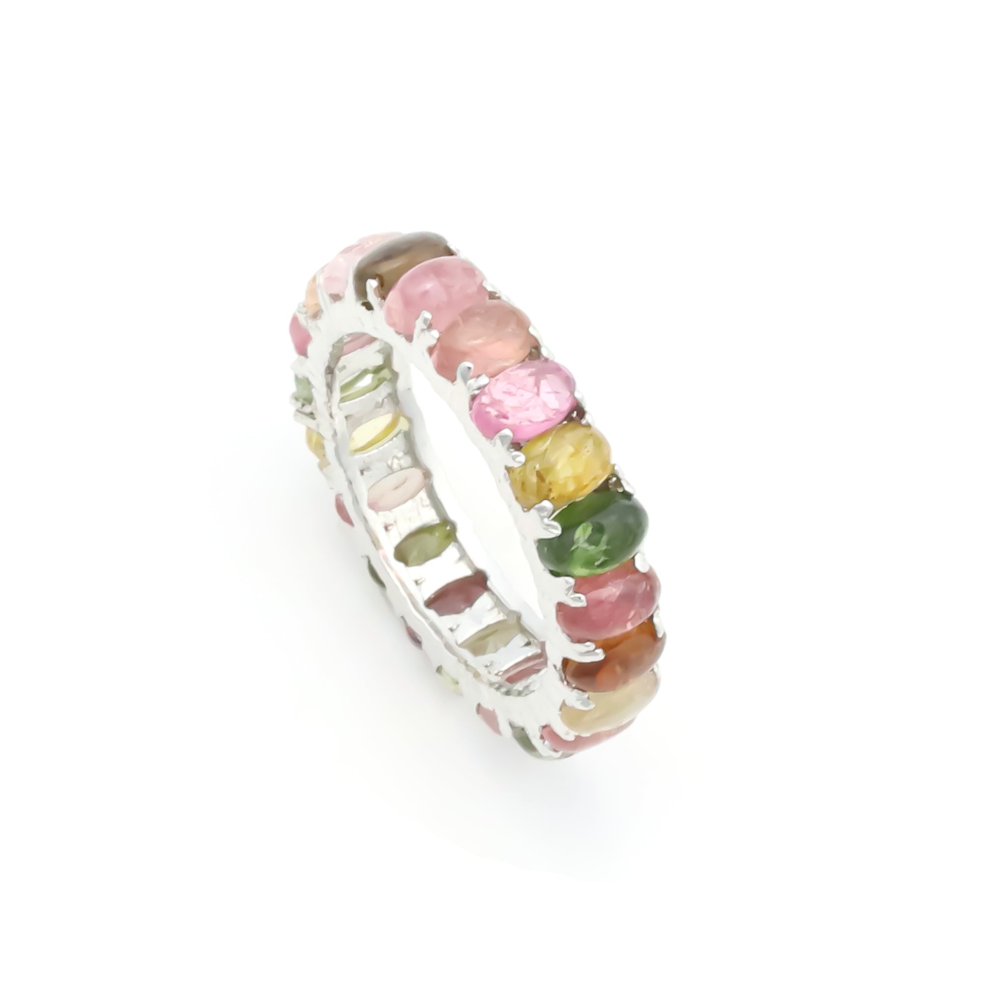 Natural Tourmaline 3x5mm Oval Cut Ring 925 Sterling Silver Handmade Solitaire Ring