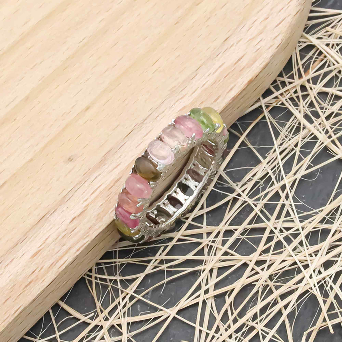 Natural Tourmaline 3x5mm Oval Cut Ring 925 Sterling Silver Handmade Solitaire Ring