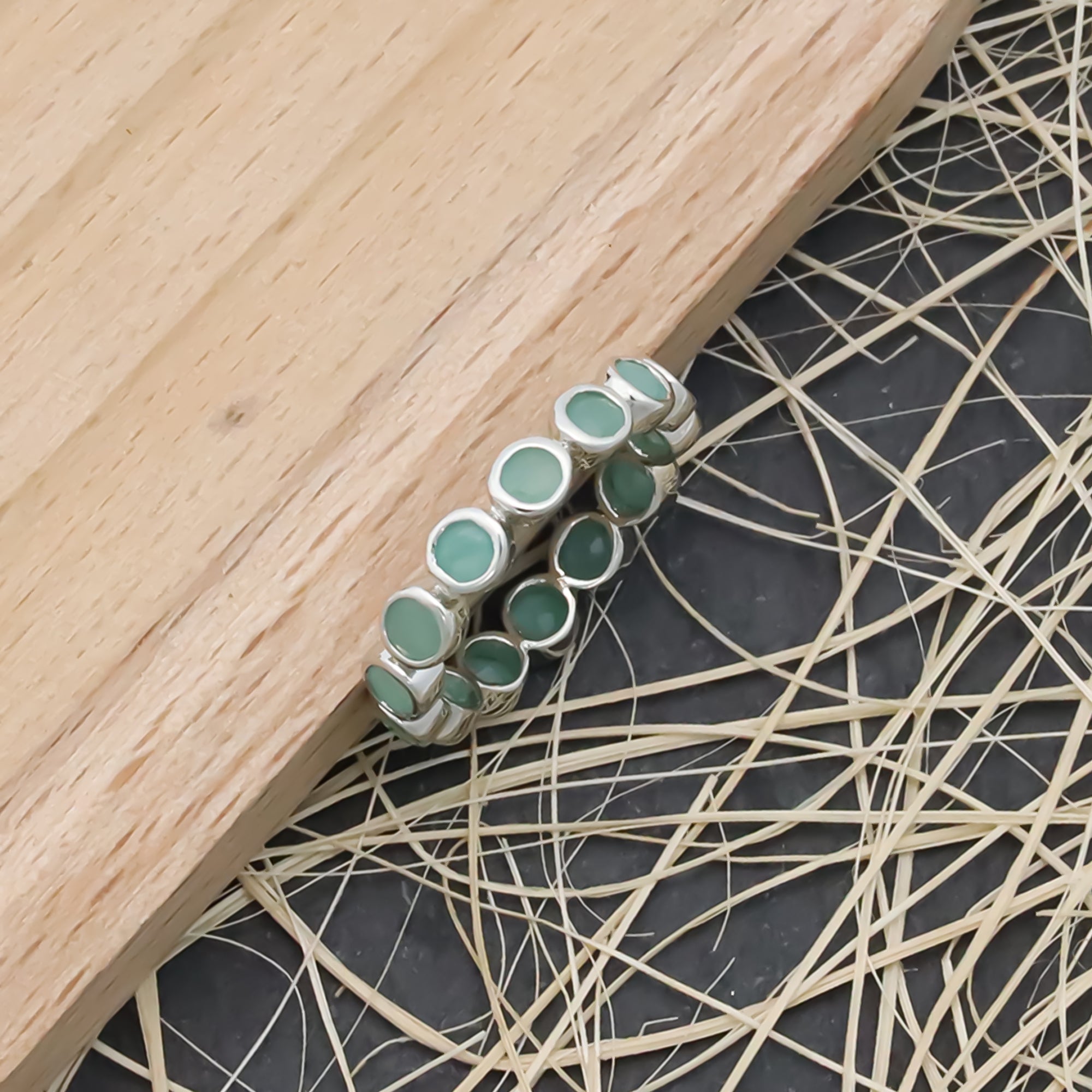 Natural Emerald 3mm Round Cut Ring 925 Sterling Silver Handmade Solitaire Ring